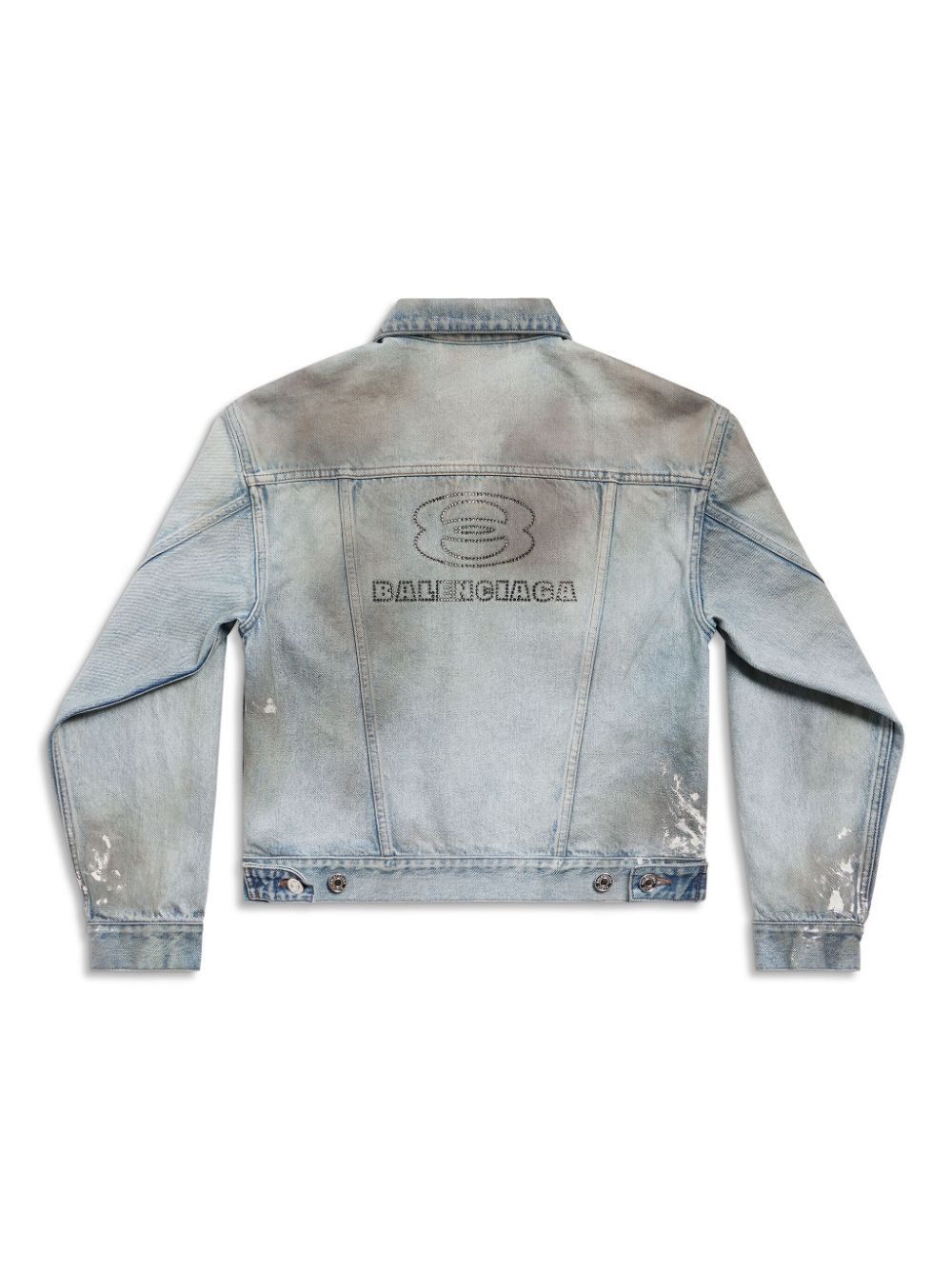 Balenciaga o1mt1gz0824 Unity Sports Icon Shrunk Jacket in Blue Size L / US 10 / IT 46 - 2 Thumbnail