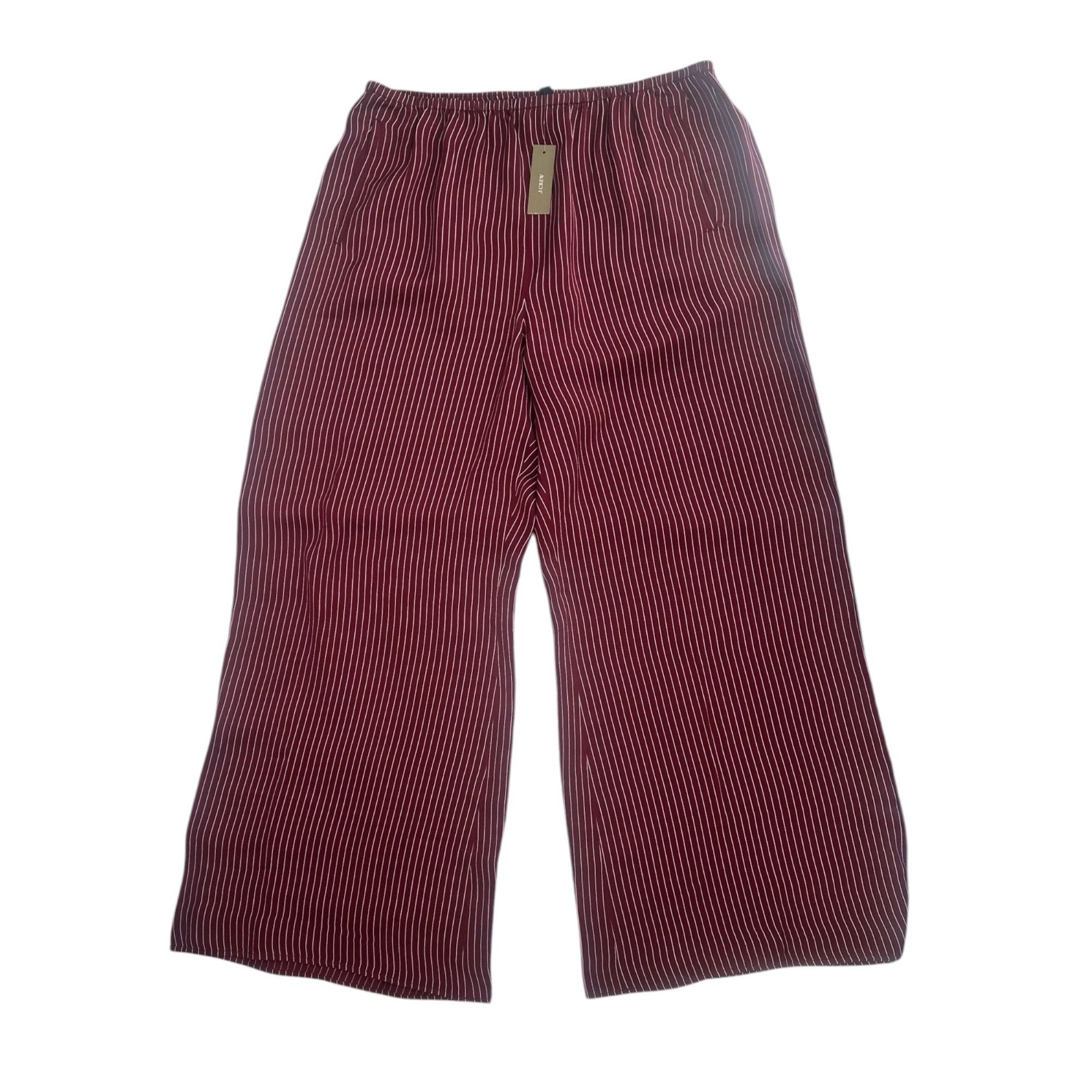 J.Crew J. Crew Pants - Burgundy Pinstripe Palazzo NWT - Size Large Size 36" / US 14 / IT 50 - 5 Thumbnail