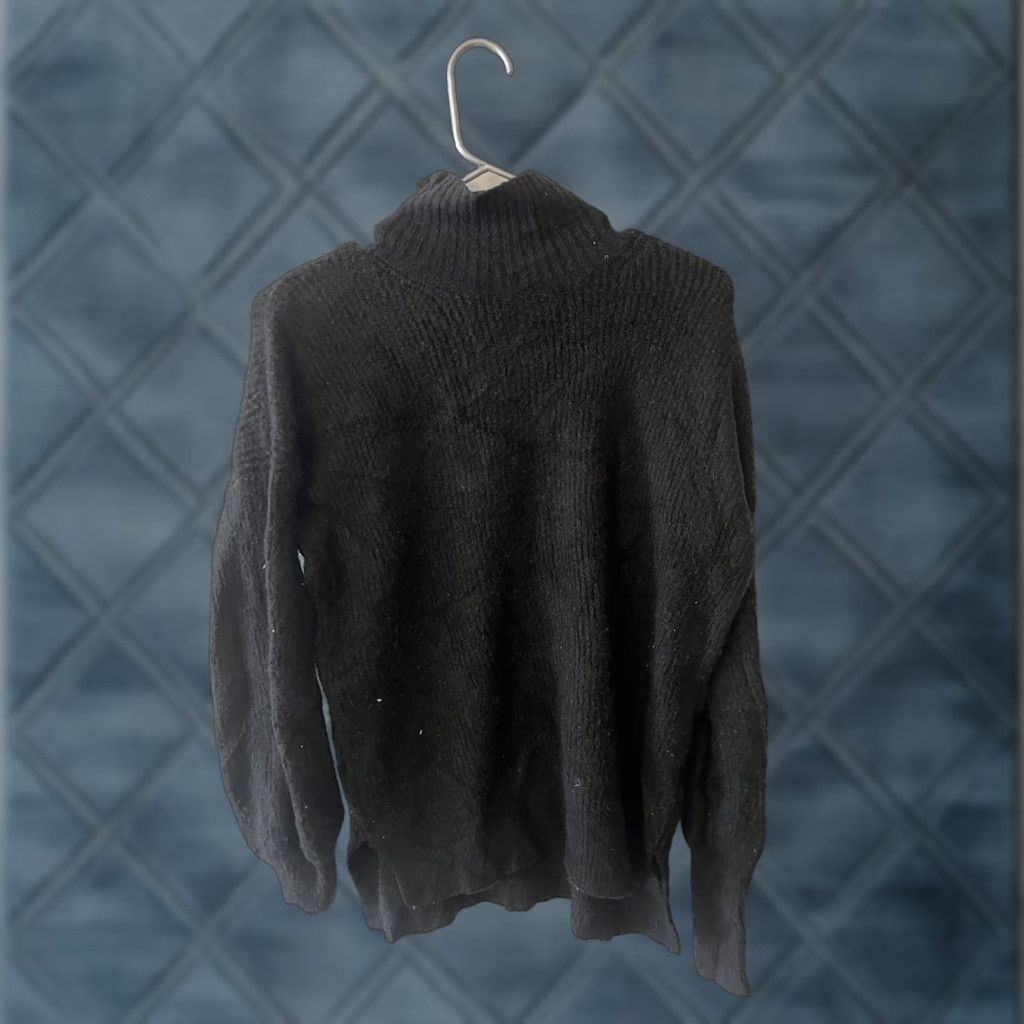 French Connection French Connection Sweater XS Black Knit Medium Sleeve Long Roll Neck Pullover Women Winter All Seasons Casual Logo Vintage-Style Size XS / US 0-2 / IT 36-38 - 1 Thumbnail