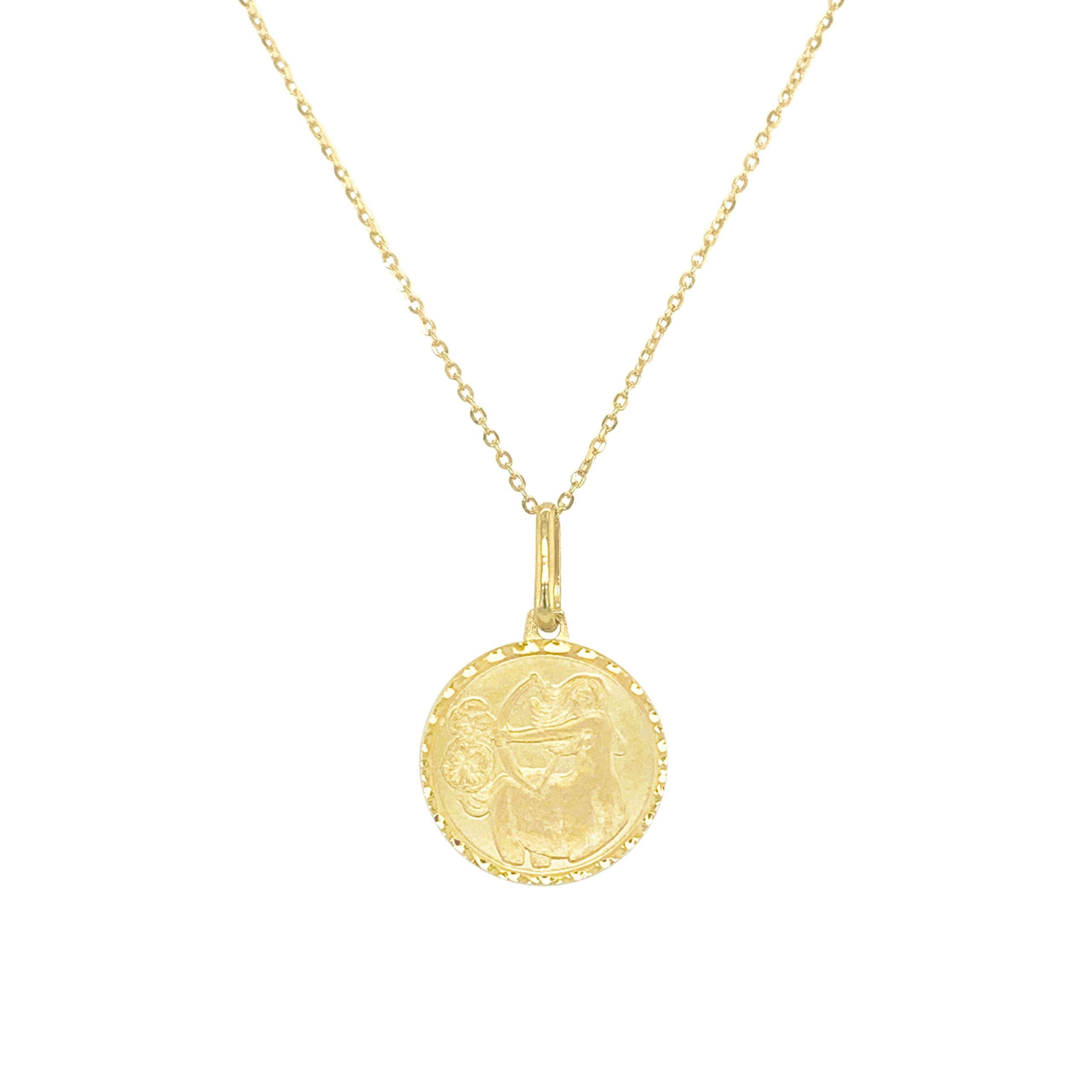 image of Tiffany Co Zodiac "sagittarius" Necklace In 14K Yellow Gold, Women's