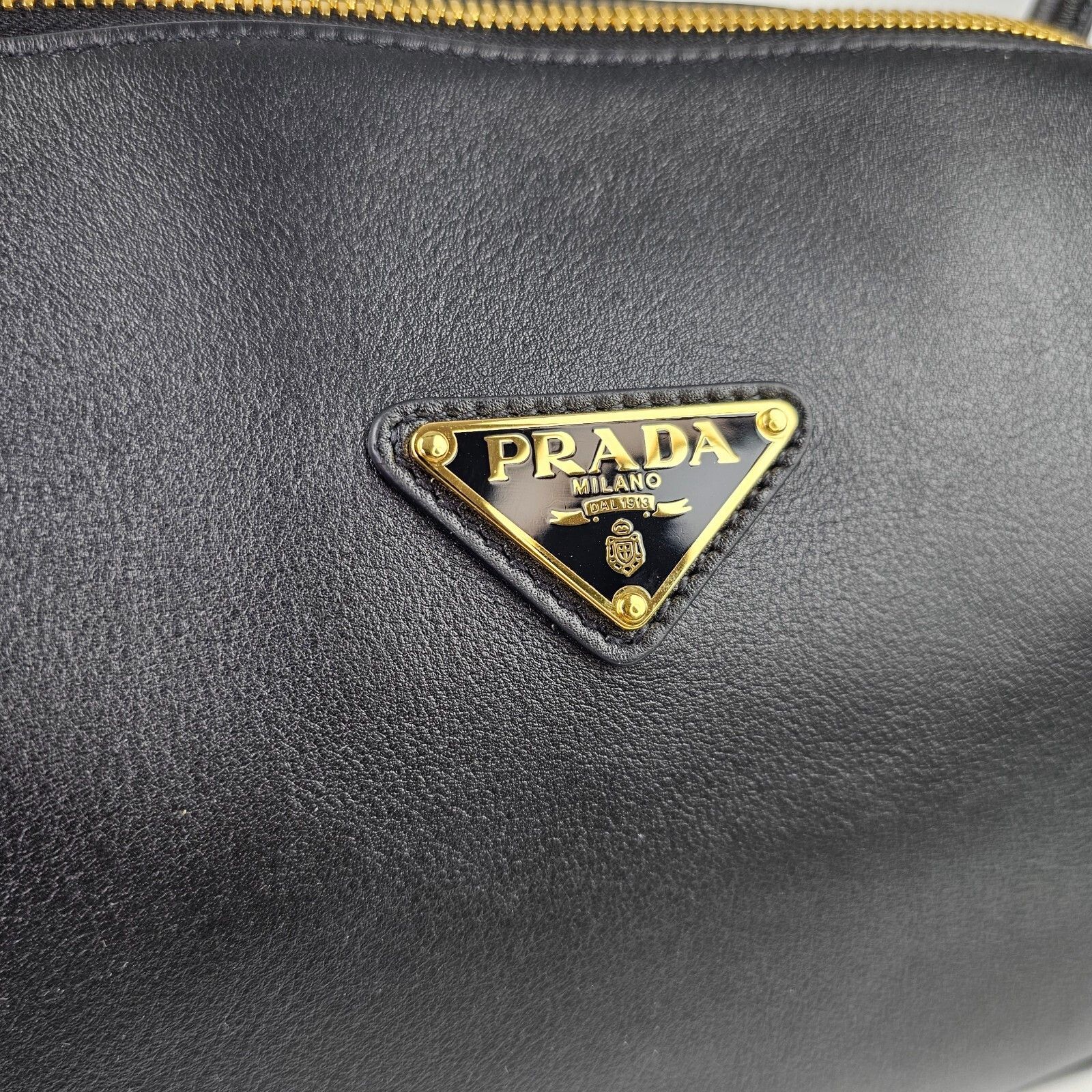 Prada PRADA $3150 Medium Black Leather Handbag New And Authentic Size ONE SIZE - 7 Thumbnail