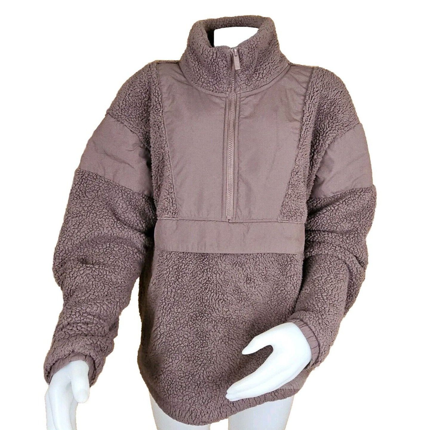 Victoria's Secret Victorias Secret Sherpa Pullover Sweater Womens L Brown Tedd Size L / US 10 / IT 46 - 1 Thumbnail