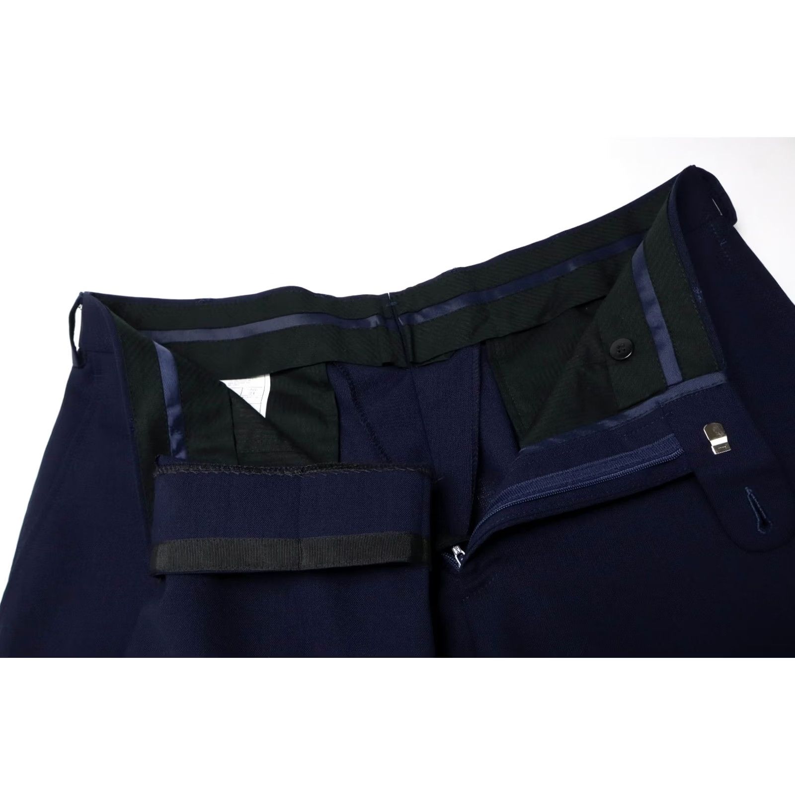 Suitsupply SUITSUPPLY Brescia Trousers Men's UK 32 Navy Blue Pleated Zip Fly Pure Wool Size US 32 / EU 48 - 4 Thumbnail