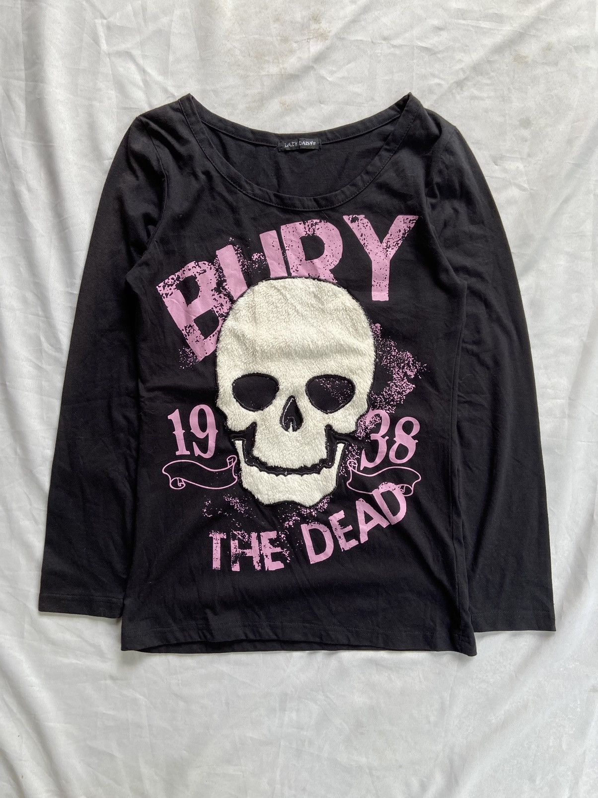 image of Hysteric Glamour x If Six Was Nine Bury The Dead Skull Long Sleeve in Black, Men's (Size Small)