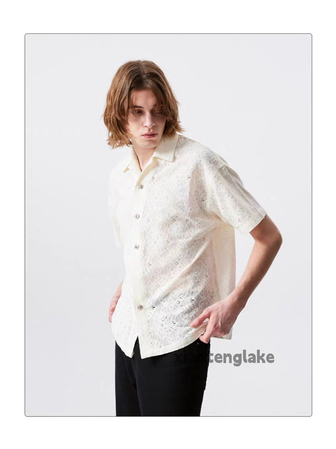 Designer Unisex utility punk hiphop Hawaiian aloha hollow shirt Size US S / EU 44-46 / 1 - 7 Thumbnail