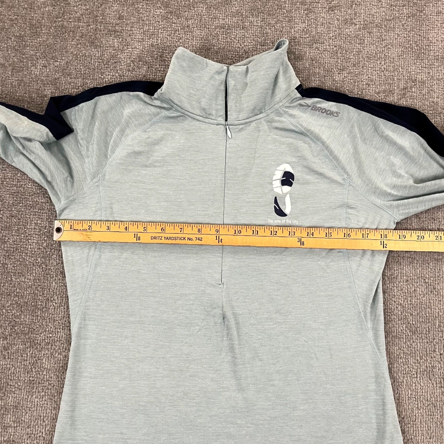Brooks Brooks Pullover Women Medium Blue Active Running 1/2 Zip Jacket Long Sleeve Mock Jacket Size M / US 6-8 / IT 42-44 - 7 Thumbnail