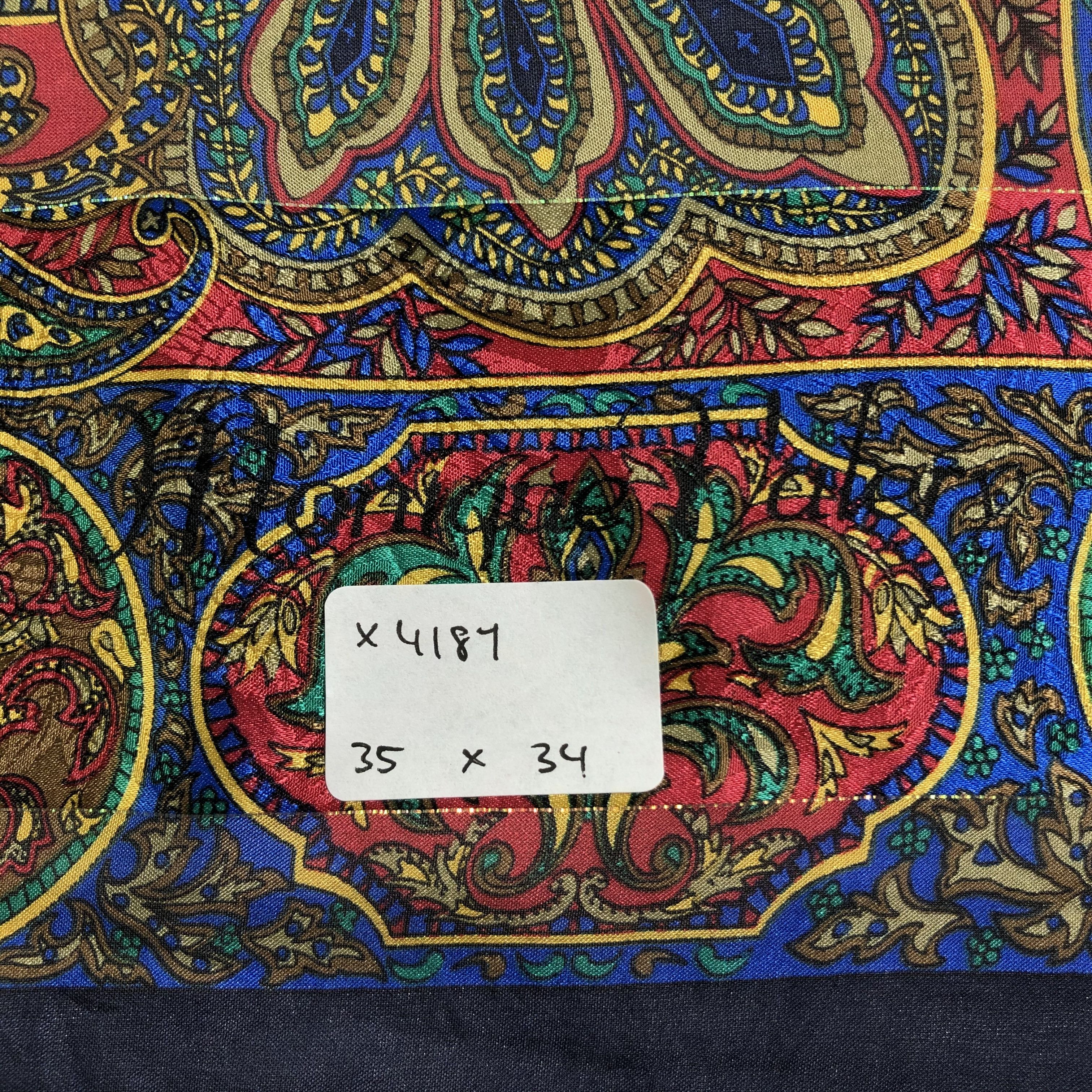 Vintage Vintage Monique Valery Silk Scarf Size ONE SIZE - 7 Thumbnail