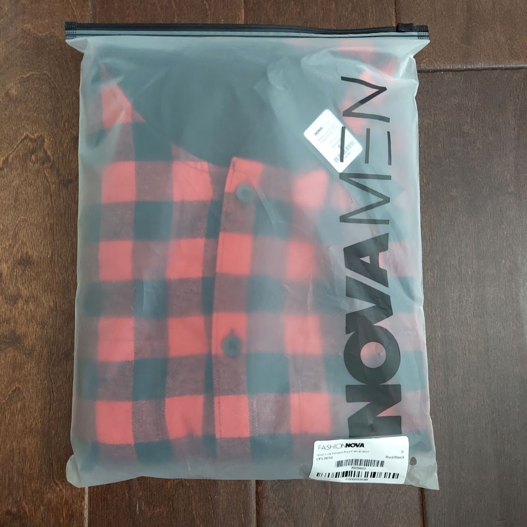 Fashion Nova Fashion Nova Men's Button-Up Plaid Flannel Shirt Hooded Red/Black Sz S Size US S / EU 44-46 / 1 - 2 Thumbnail