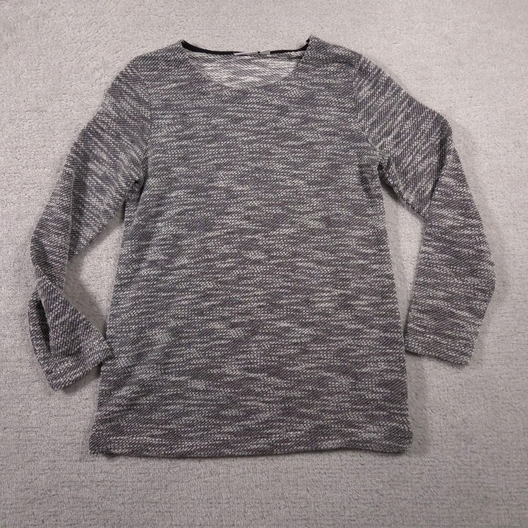 Croft & Barrow Croft & Barrow Sweater Womens Medium Gray Knit Pullover Long Sleeve Cotton Blend Size M / US 6-8 / IT 42-44 - 2 Thumbnail