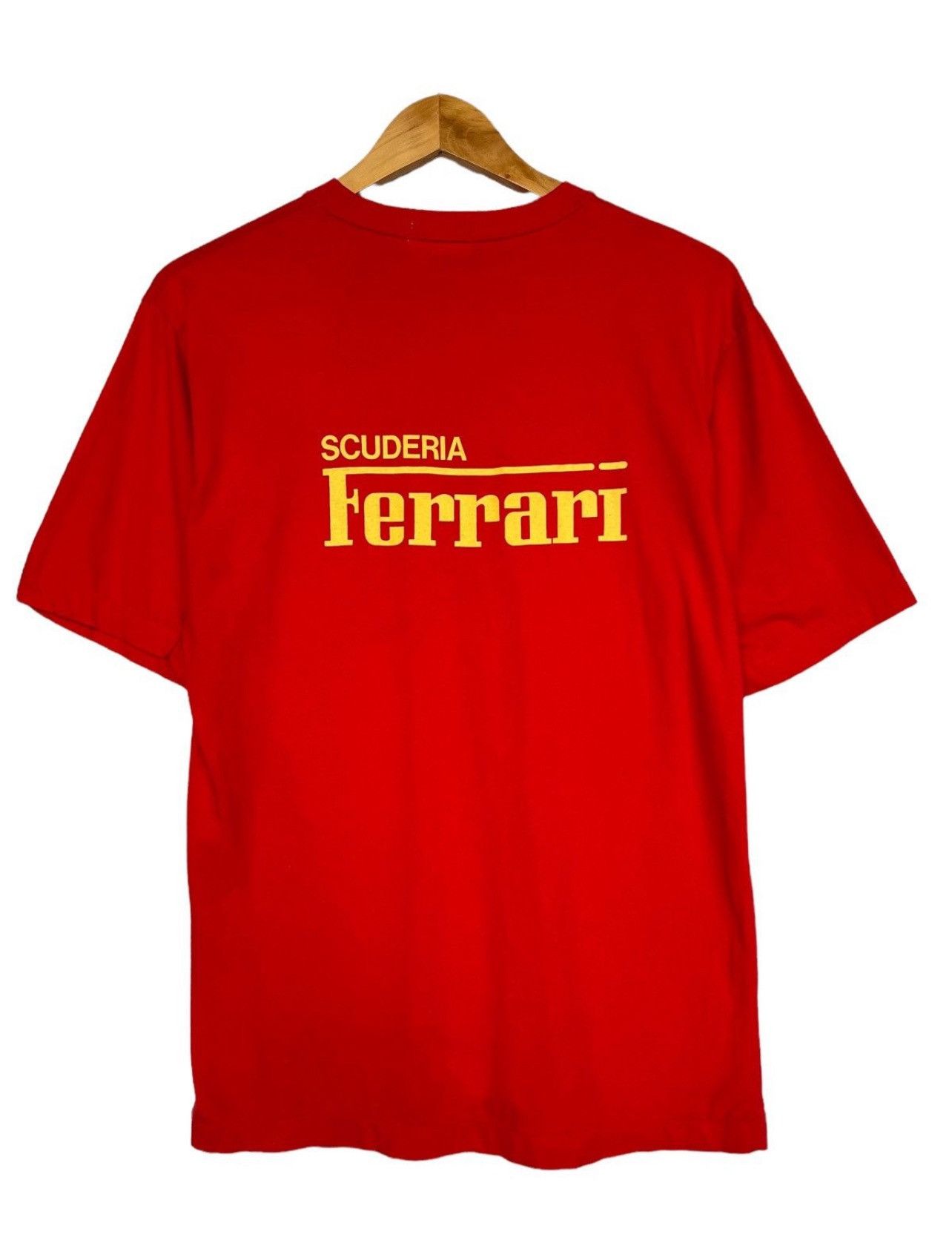 Vintage Vintage 80s Ferrari Scuderia Formula 1 Red Tee Medium Size US M / EU 48-50 / 2 - 2 Thumbnail