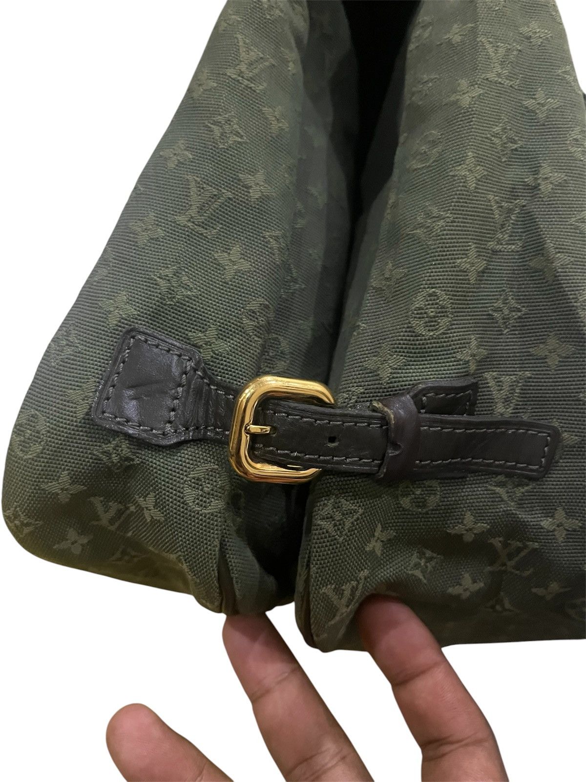 Louis Vuitton LOUIS VUITTON KHAKI MONOGRAM MINI LIN MAMAN BAG Size ONE SIZE - 14 Thumbnail