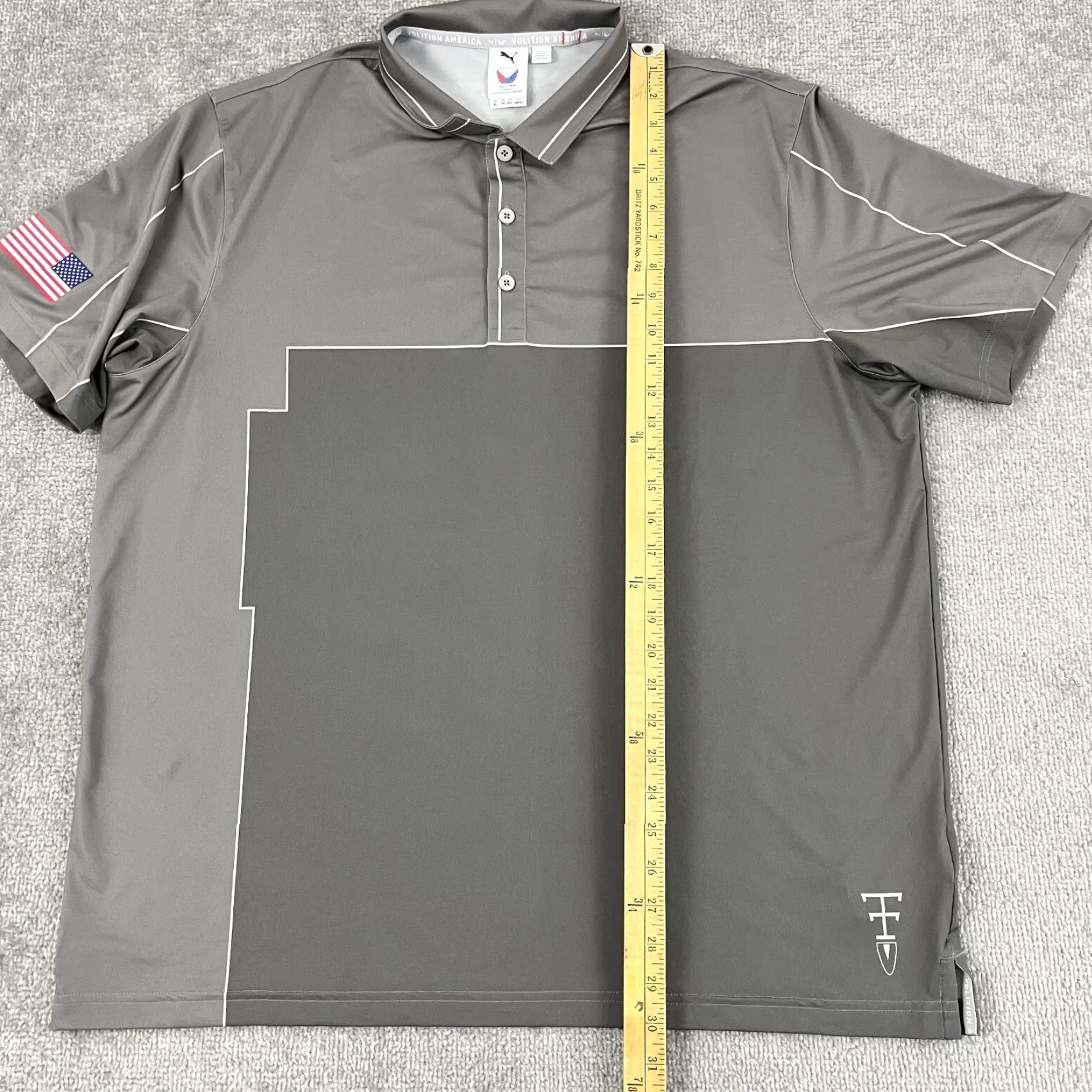 Puma Puma Polo Shirt Mens XL Gray Volition America USA Flag Golf Sport Polo Shirt Mens XL Gray Volition America USA Flag Golf Sport Size US XL / EU 56 / 4 - 7 Thumbnail