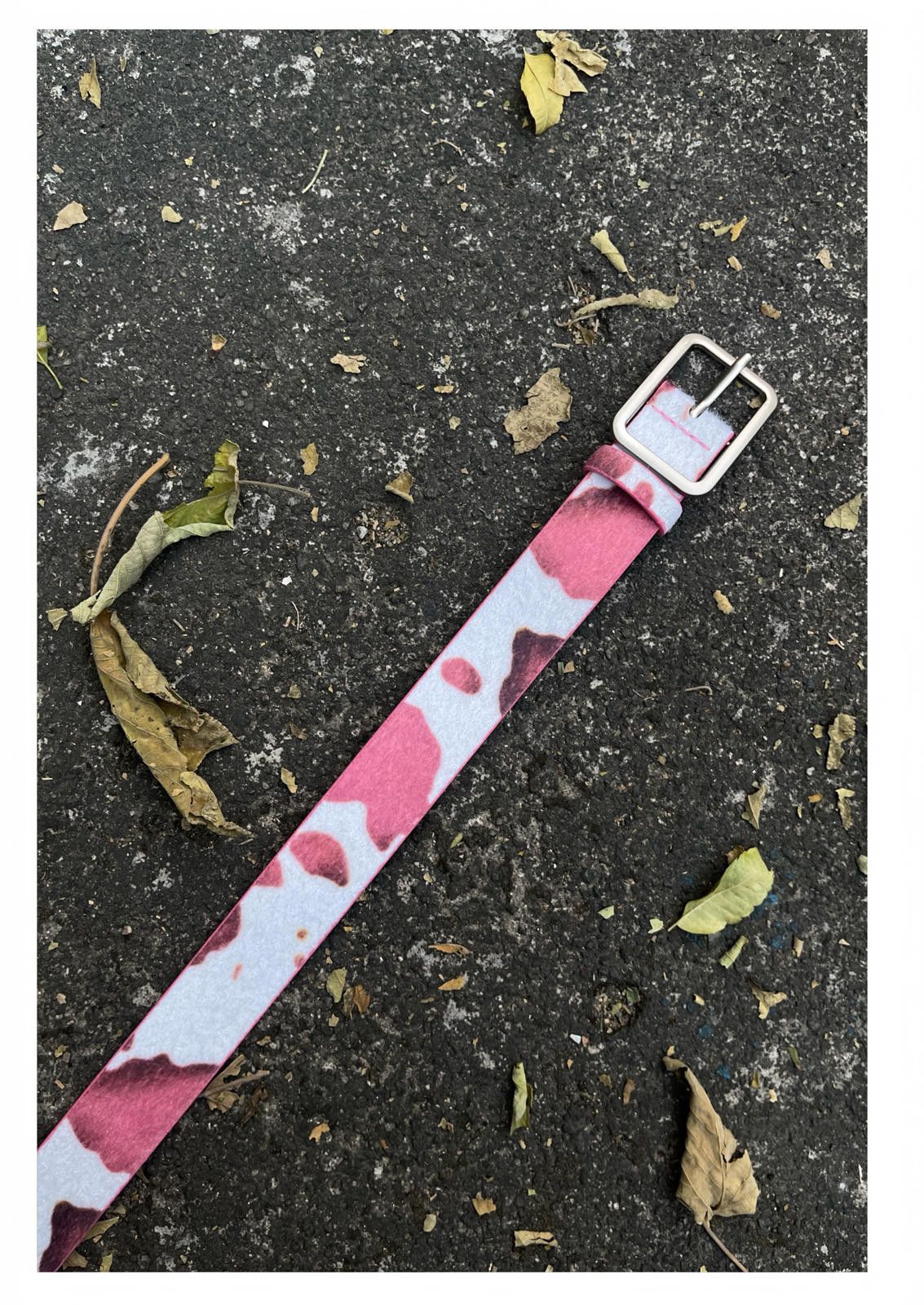 Leather y2k Cow Print Belt Size ONE SIZE - 3 Thumbnail