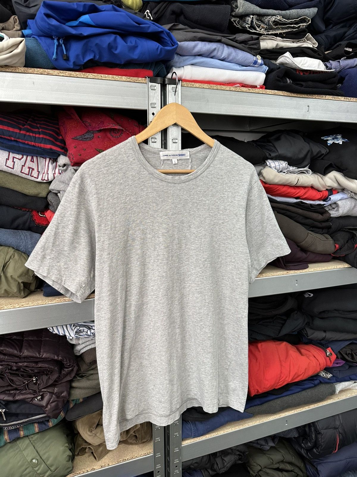 Comme des Garcons SHIRT Comme Des Garçons Shirt Grey T-Shirt Basic Japan Junya Tee Size US L / EU 52-54 / 3 - 2 Thumbnail