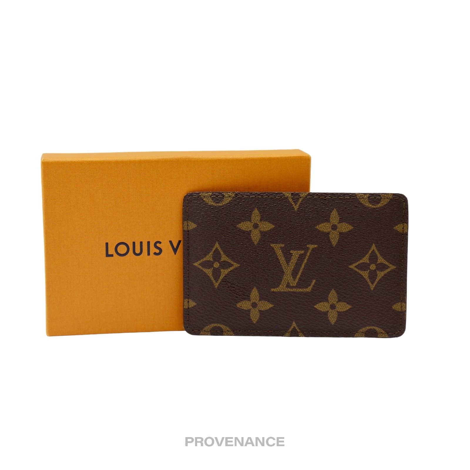 image of Louis Vuitton Card Holder Wallet - "malletier" Monogram in Brown, Men's