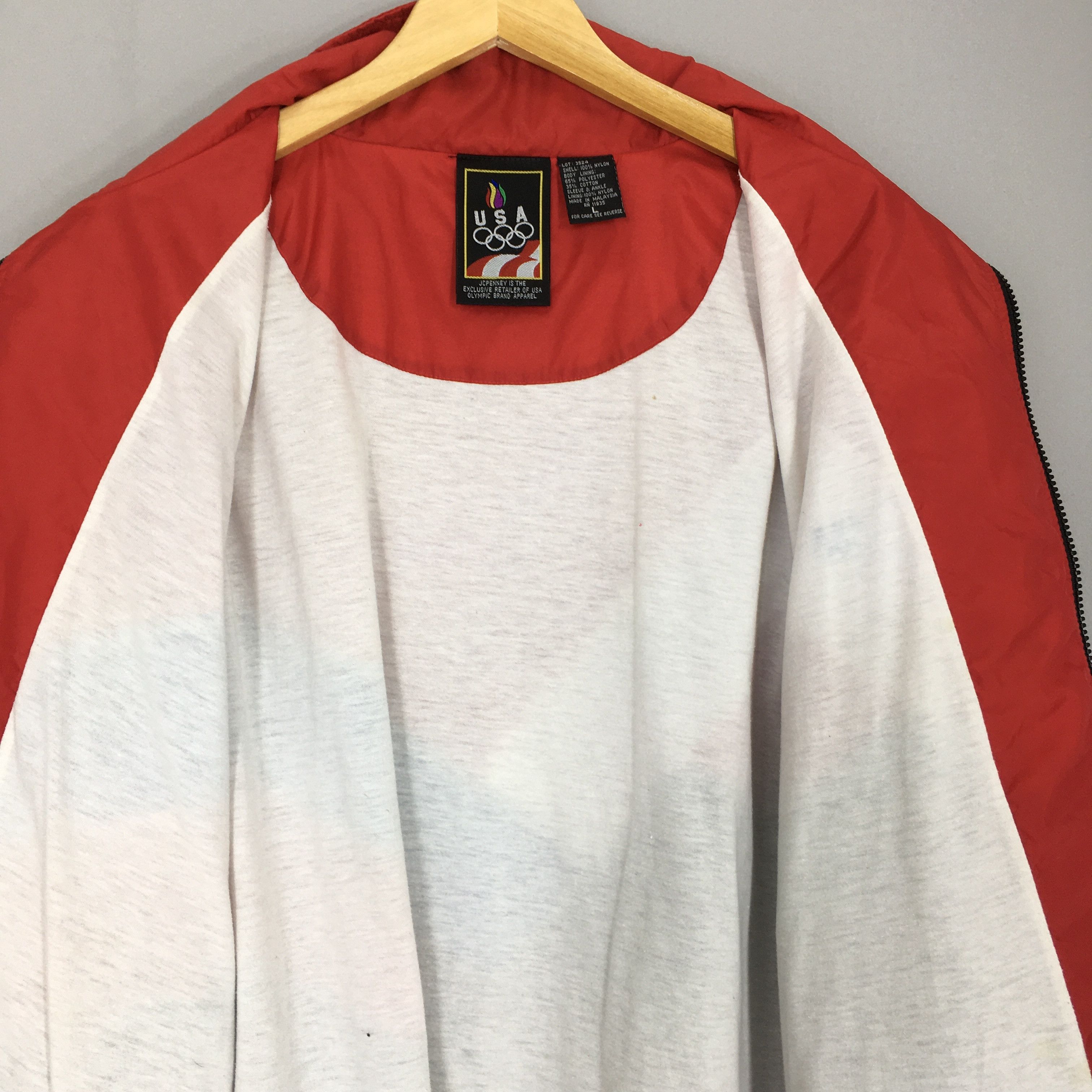 USA Olympics Vintage 90s JcPenney Olympics Usa Zipper Jacket Large Size US L / EU 52-54 / 3 - 8 Thumbnail