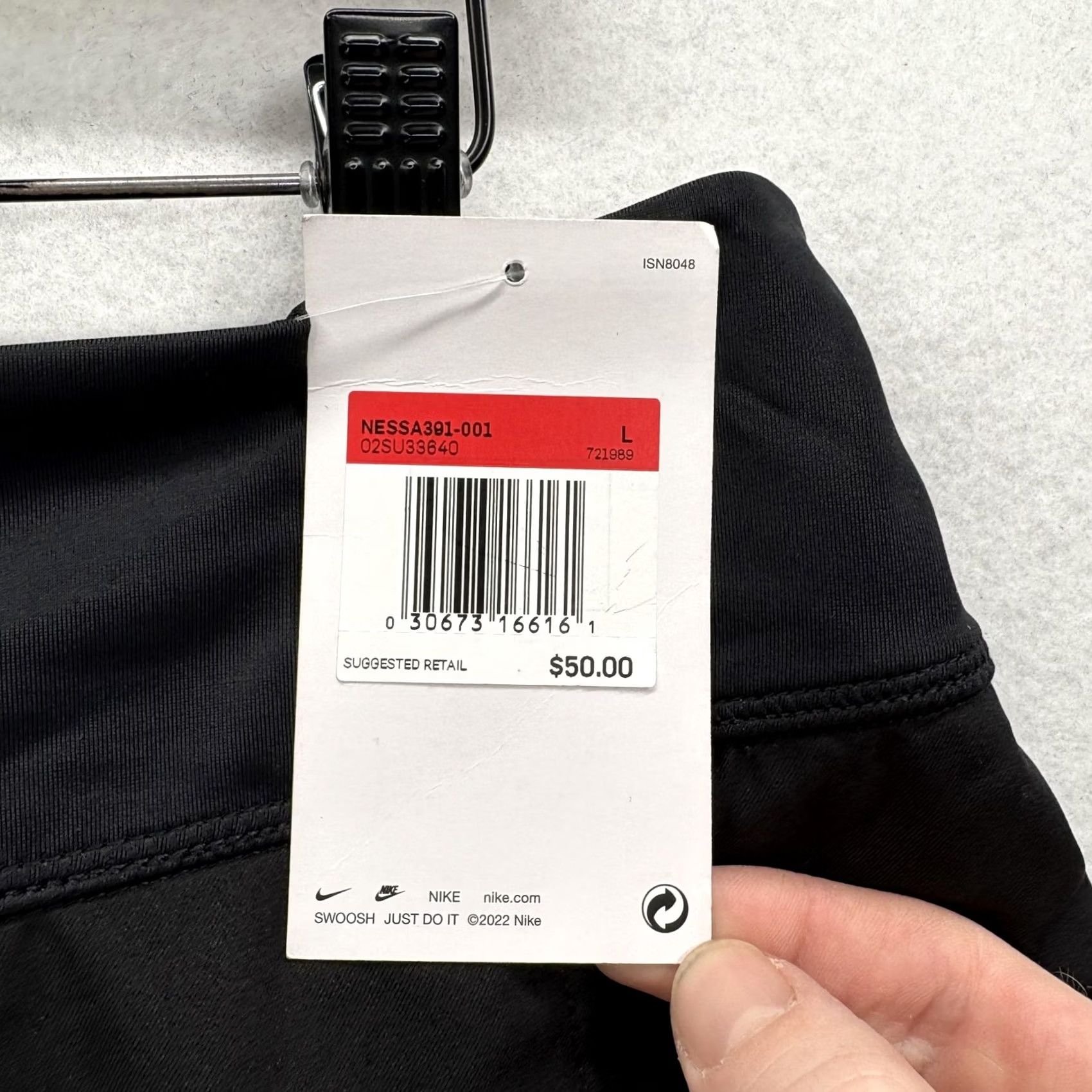 Nike Nike Swim Skirt Bottom Womens Large Black Built-In Brief Lined Stretch Outdoors Size 36" / US 14 / IT 50 - 3 Thumbnail