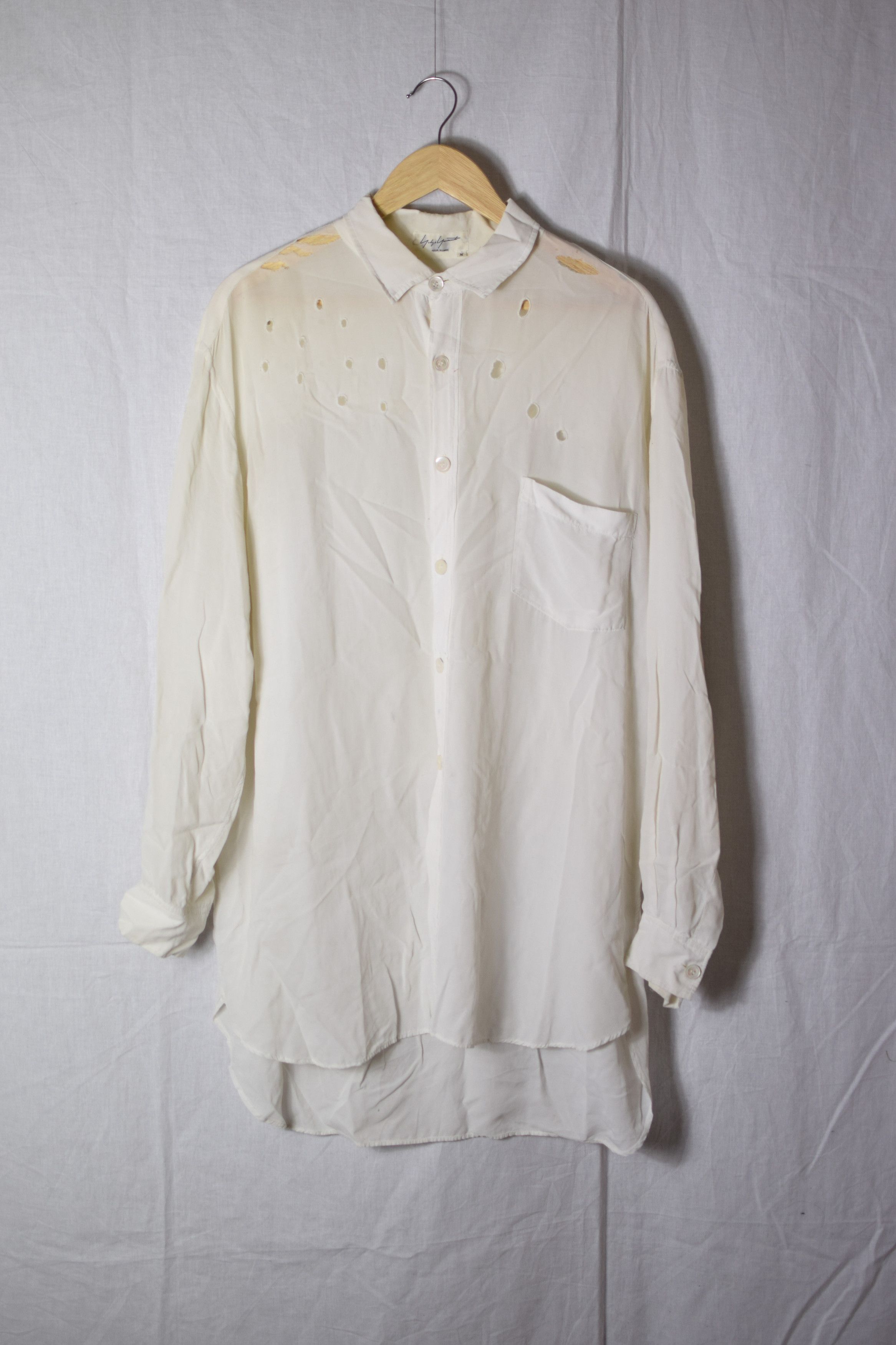 Yohji Yamamoto YYPH SS92 Archive Hole Shirt Size US L / EU 52-54 / 3 - 2 Thumbnail