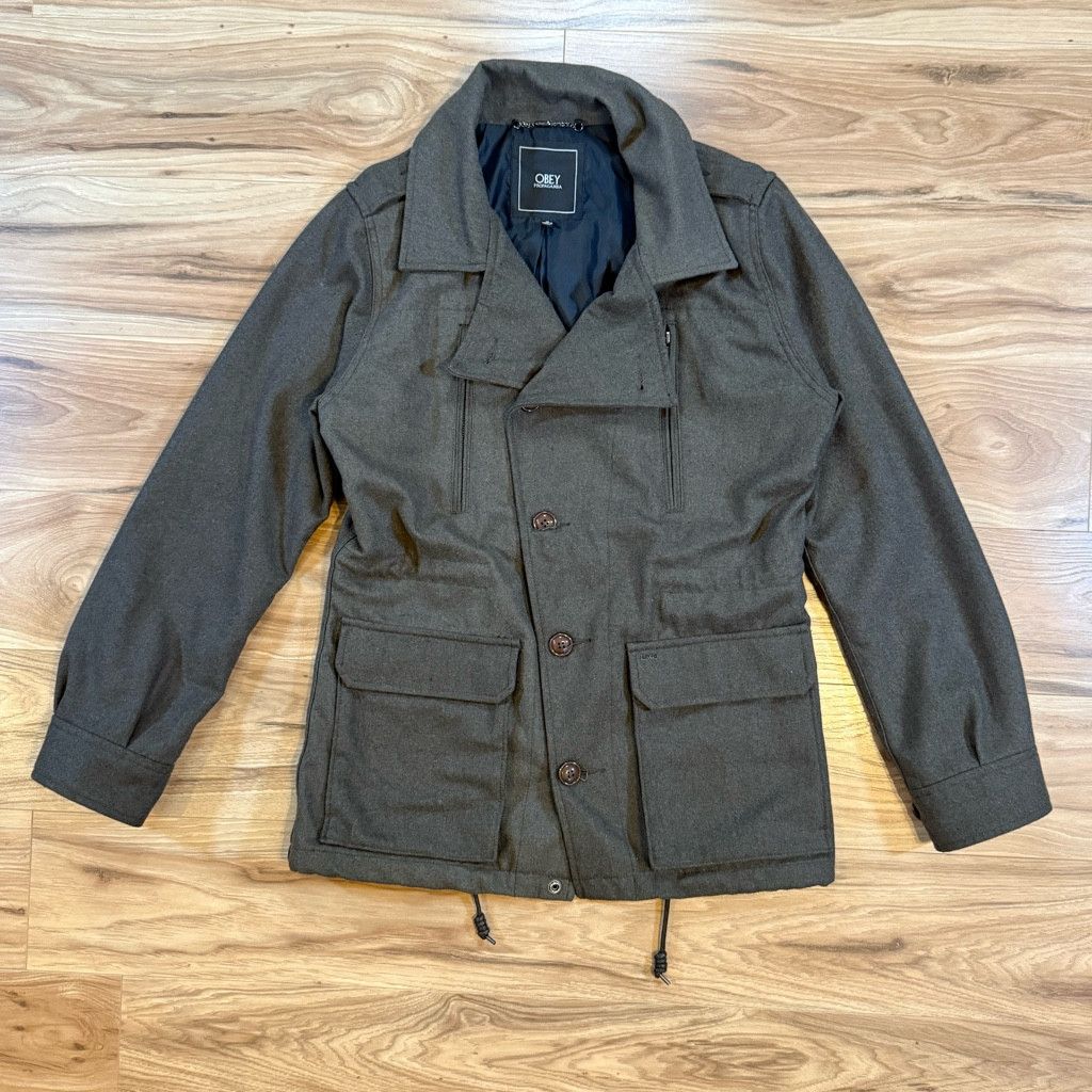 Advisry Clothing Obey Men’s Field Jacket Medium Brown Size US M / EU 48-50 / 2 - 1 Thumbnail
