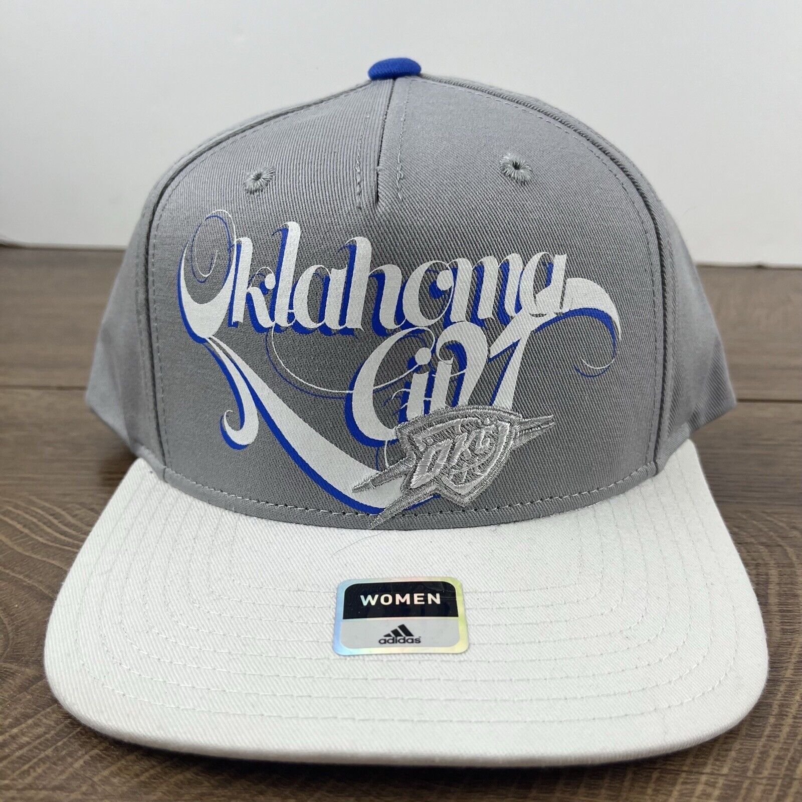 Adidas Oklahoma City Thunder Snapback Hat Adidas Gray Cap Adjustabl Size ONE SIZE - 5 Thumbnail