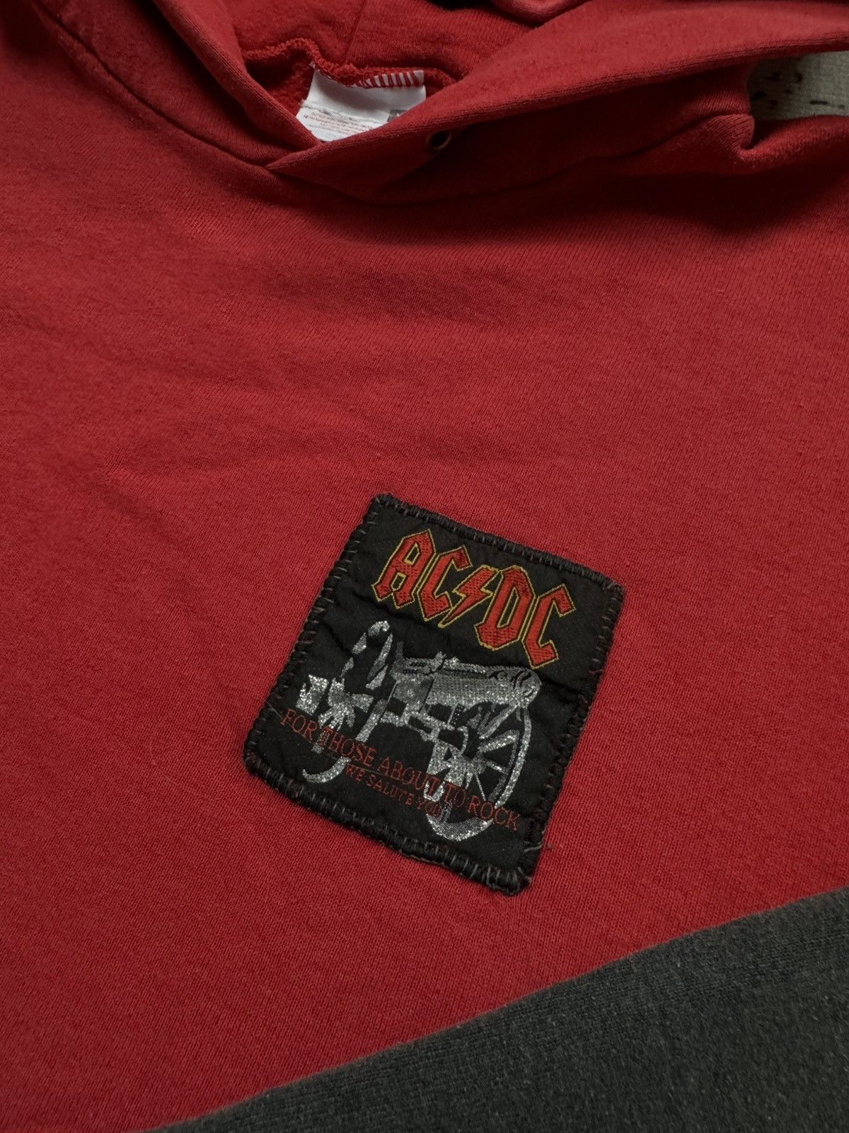 AC/DC × Vintage Acdc Vintage Hoodie XL Red Fotl grey band Size US XL / EU 56 / 4 - 5 Thumbnail