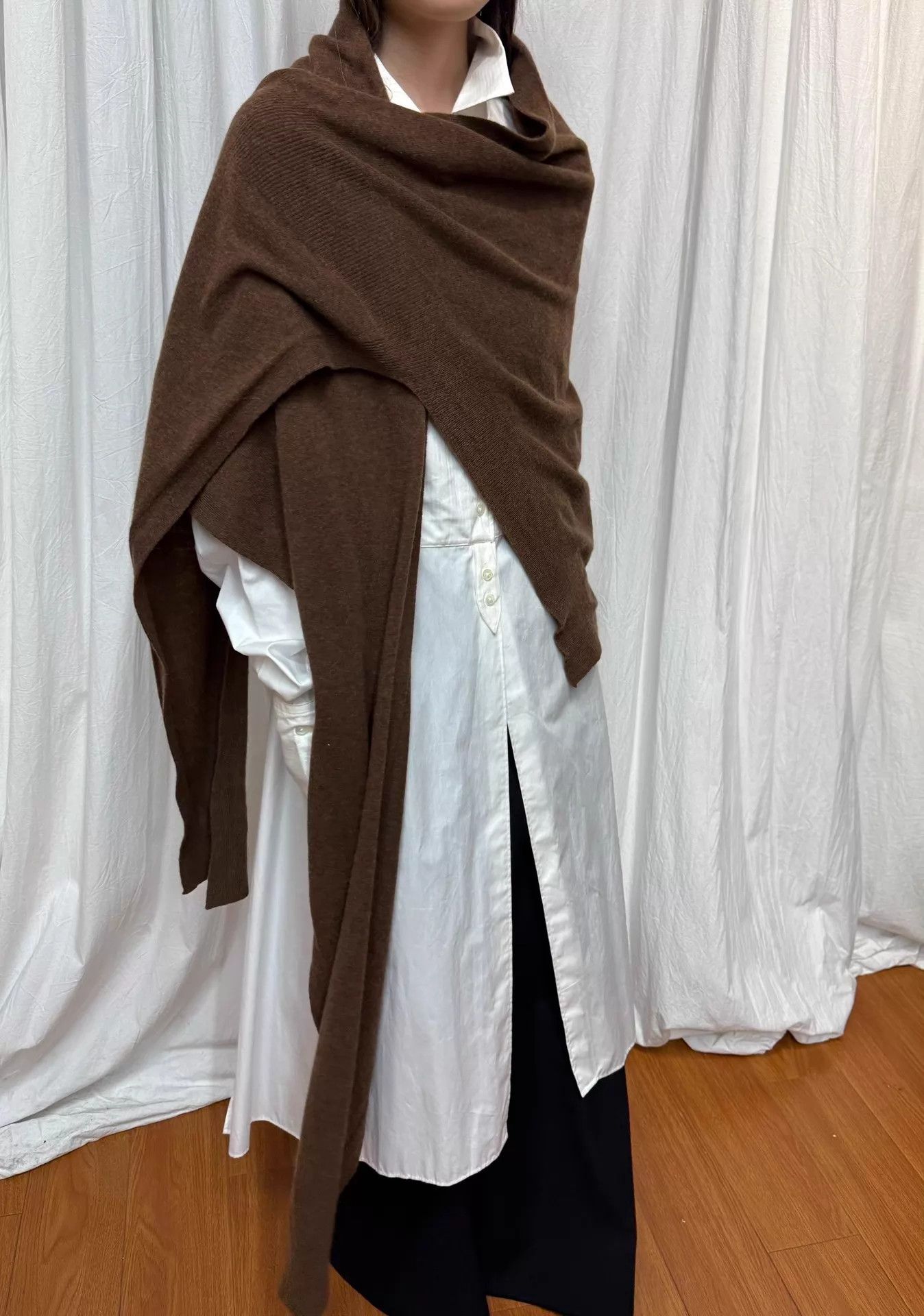 Lemaire Lemaire Knitted Wool Scarf Shawl Size ONE SIZE - 8 Thumbnail