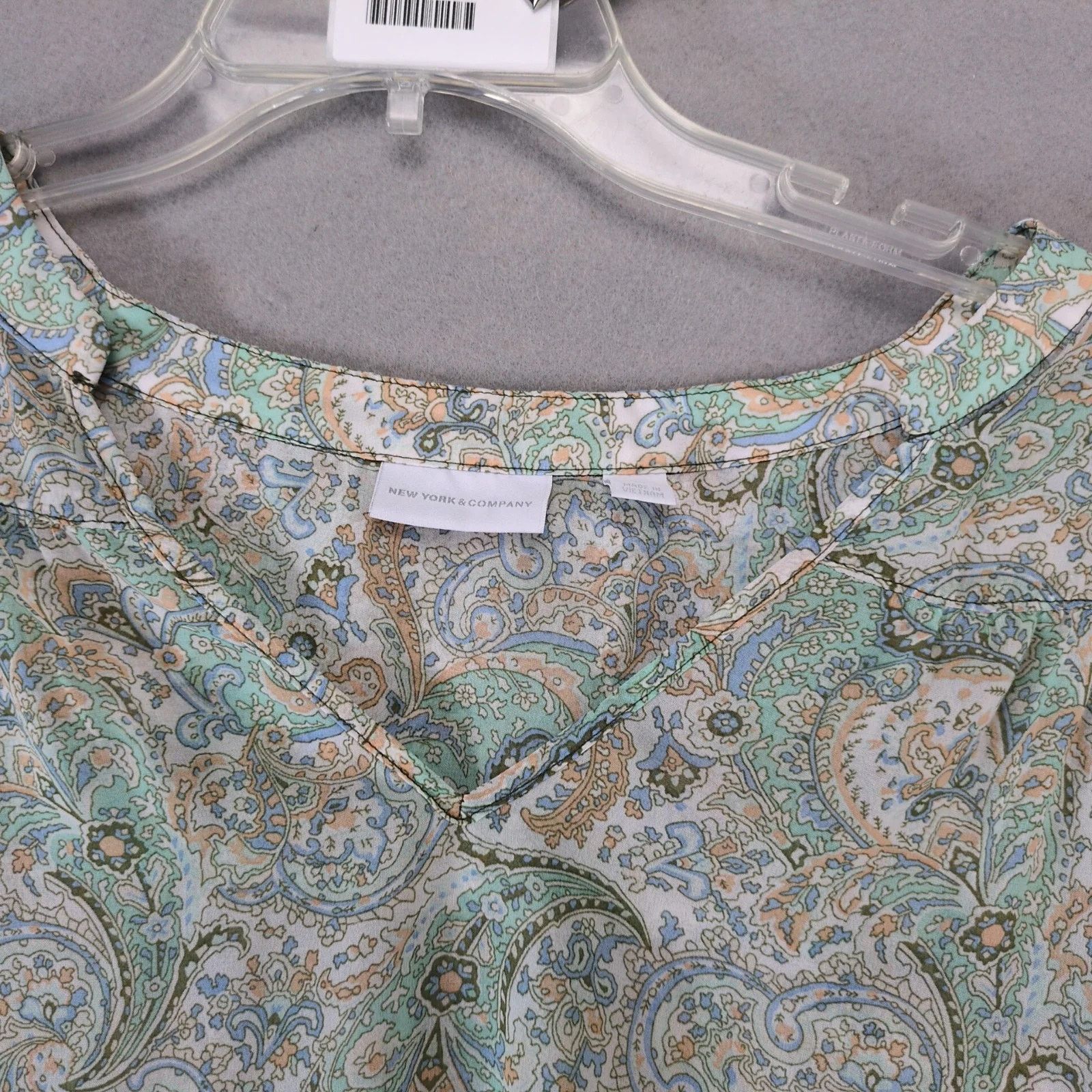 Other New York & Co Pastel Paisley Sheer Blouse Puff Sleeve XL Size XL / US 12-14 / IT 48-50 - 9 Thumbnail