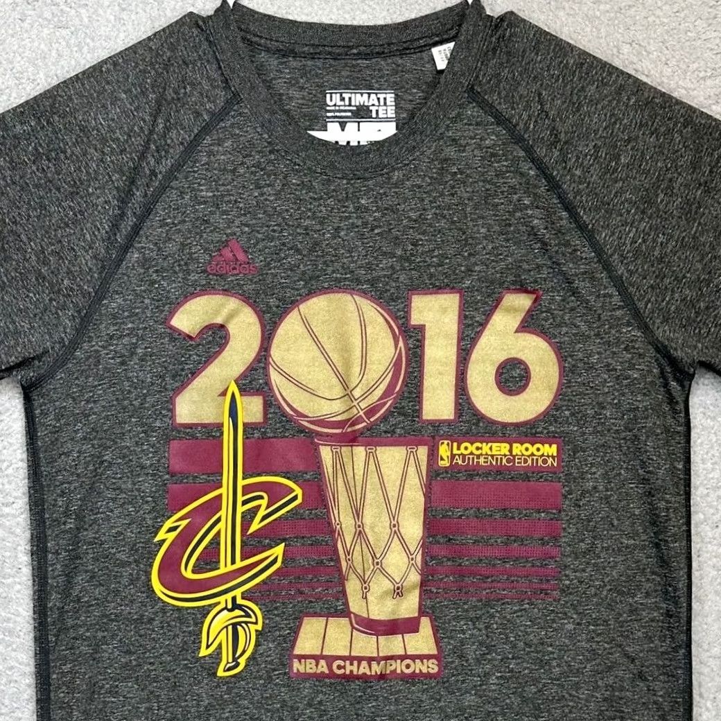 Adidas Cleveland Cavaliers Shirt Mens Medium Ultimate Tee Grey NBA Champions Adidas Size US M / EU 48-50 / 2 - 2 Thumbnail