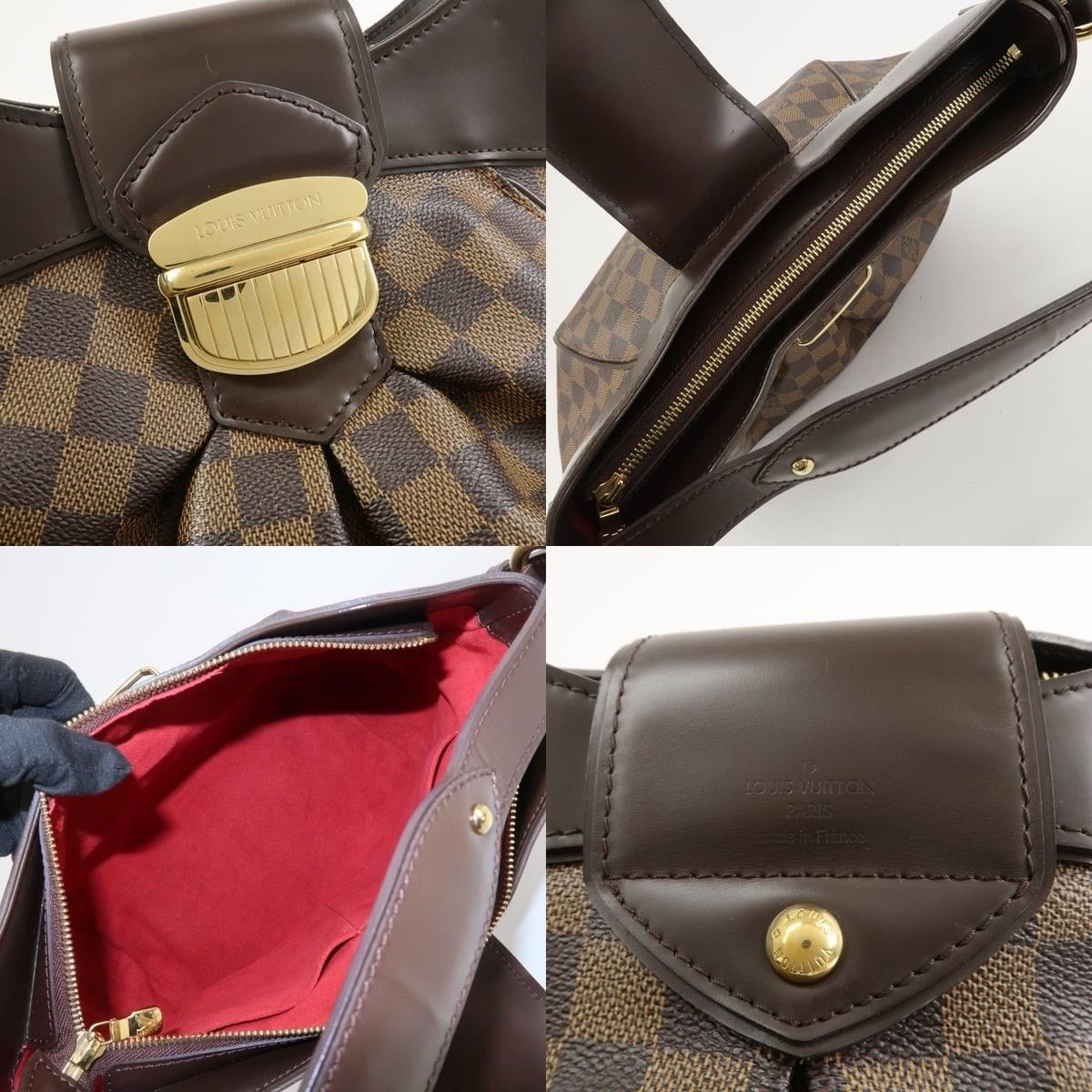 Louis Vuitton Louis Vuitton Damier Sistina MM Coated Canvas Shoulder Bag Size ONE SIZE - 7 Thumbnail