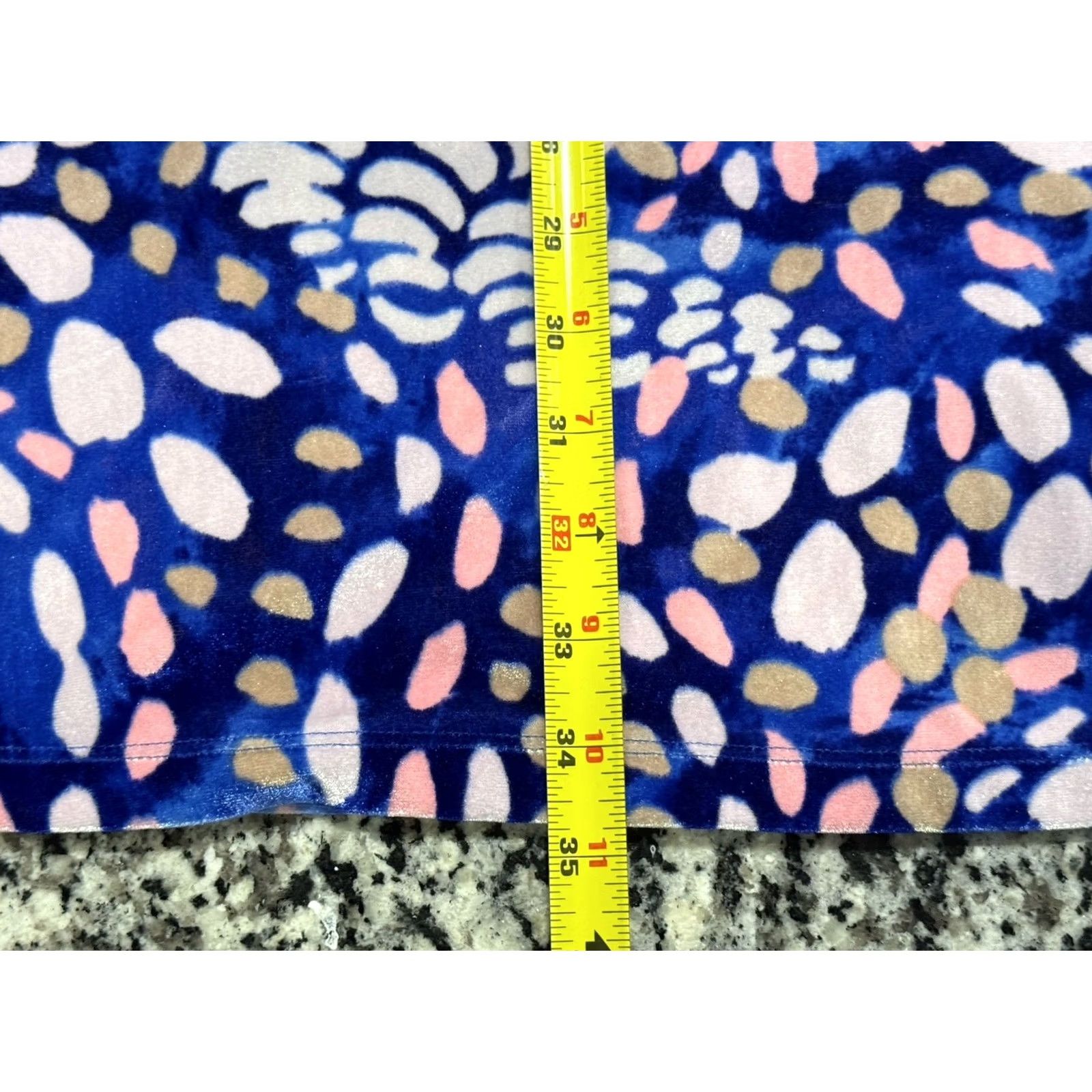 Lilly Pulitzer VINTAGE Lilly Pulitzer Velour Olive Dress Beckon Blue Sparkling Grotto Sz Medium EUC Size M / US 6-8 / IT 42-44 - 3 Thumbnail