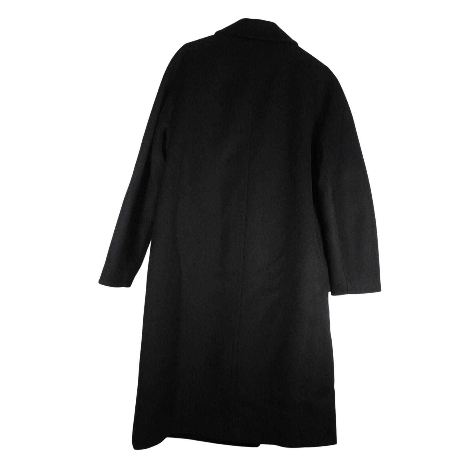Quince Quince M Black Italian Wool Double-Breasted Slouch Coat Size M / US 6-8 / IT 42-44 - 11 Thumbnail