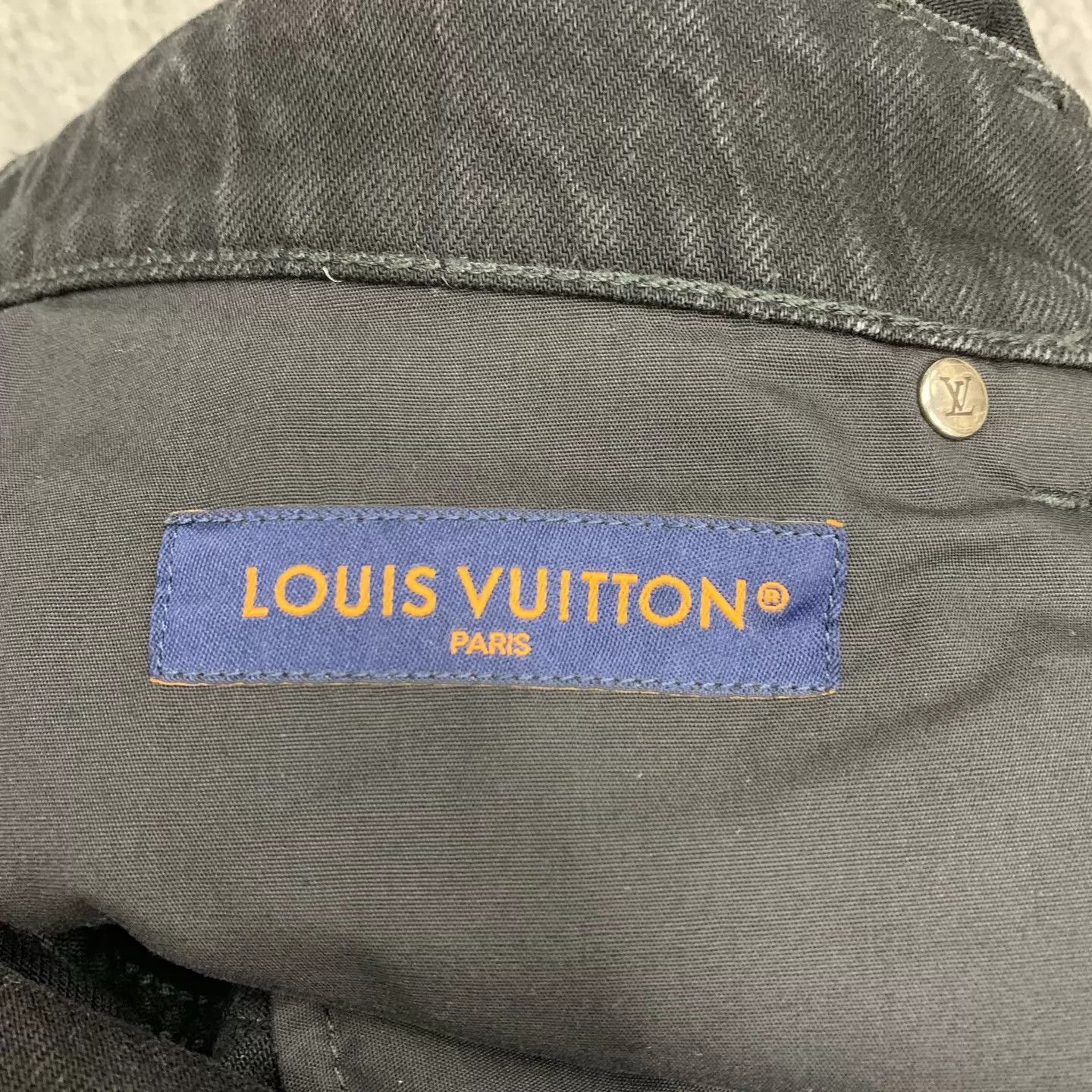 Louis Vuitton LV Black Monogram Logo Distressed Jeans 36 26New Rare Size US 36 / EU 52 - 4 Thumbnail