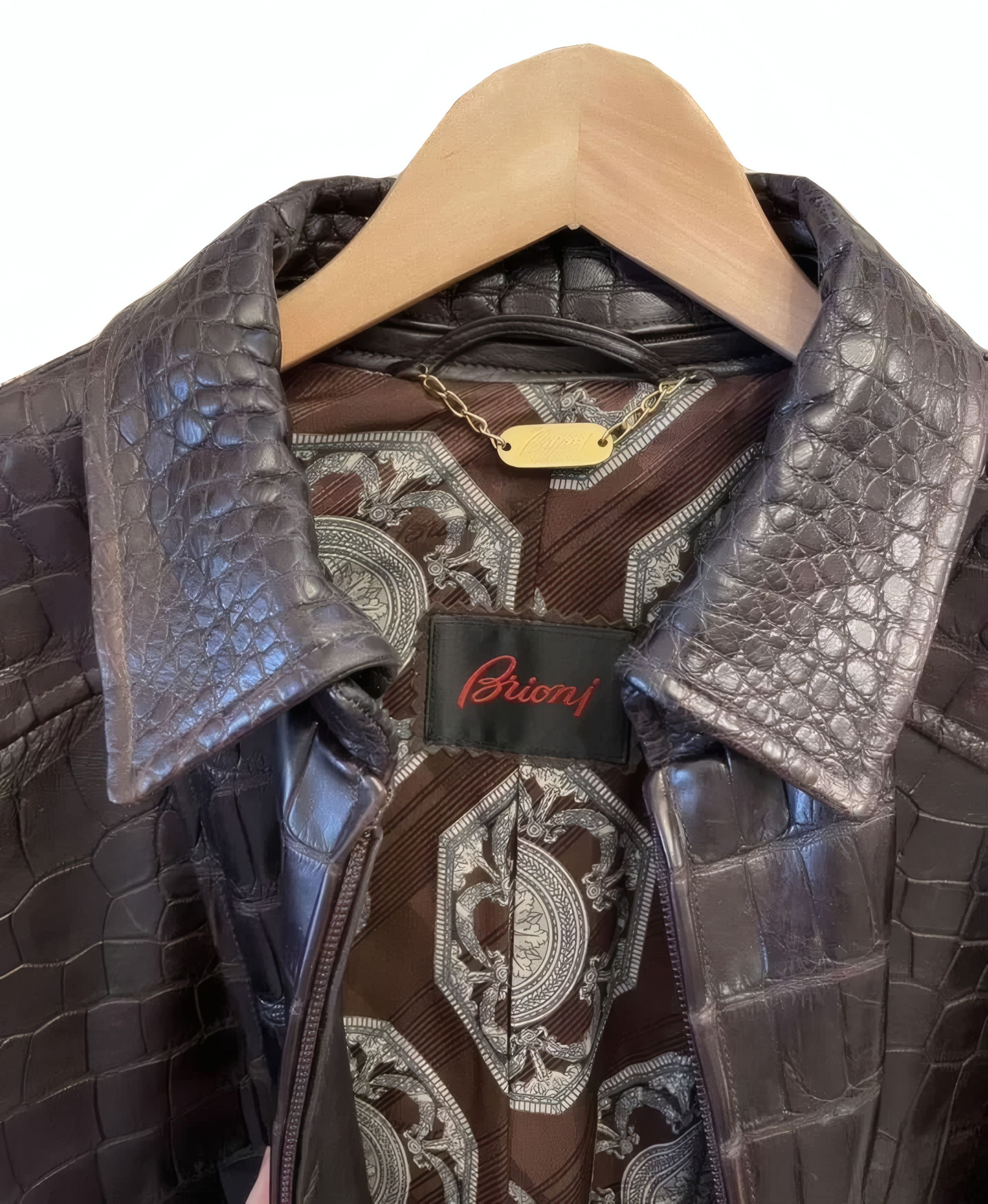 Brioni Genuine Crocodile Leather Jacket