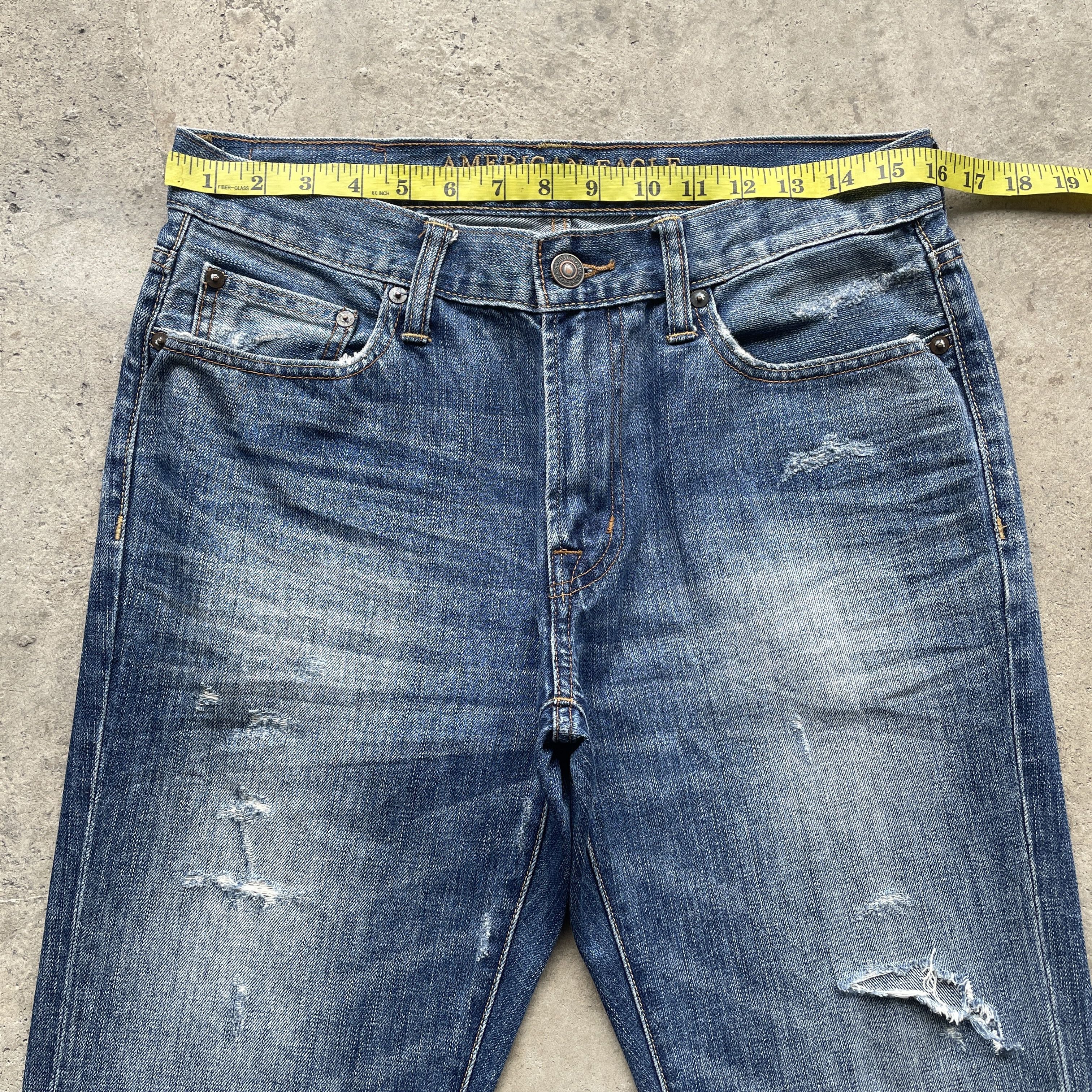 American Eagle Outfitters W32 VINTAGE AMERICAN EAGLE JEANS DISTRESSED FADED PANTS Size US 32 / EU 48 - 5 Thumbnail