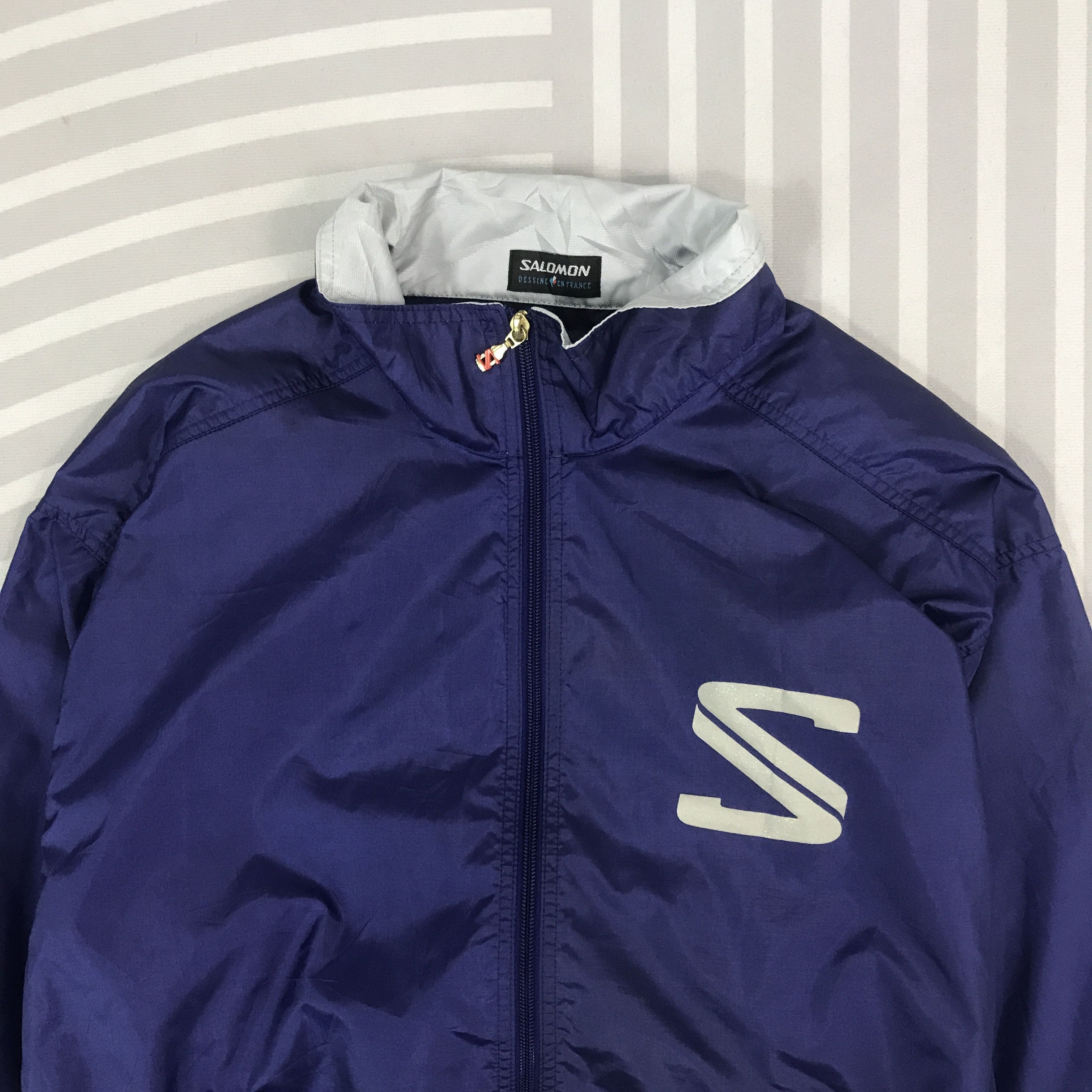 Salomon × Vintage Vintage Salomon Windbreaker light Jacket Size US L / EU 52-54 / 3 - 3 Thumbnail