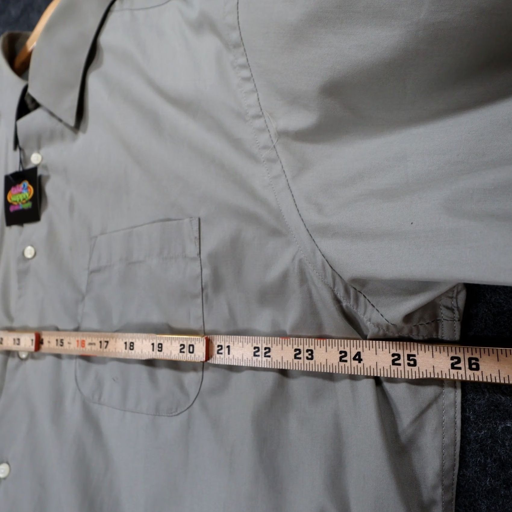 Vintage Giorgio Brutini Mens Gray XL Dress Shirt Long Sleeve Button Up Pocket Size 48R - 3 Thumbnail