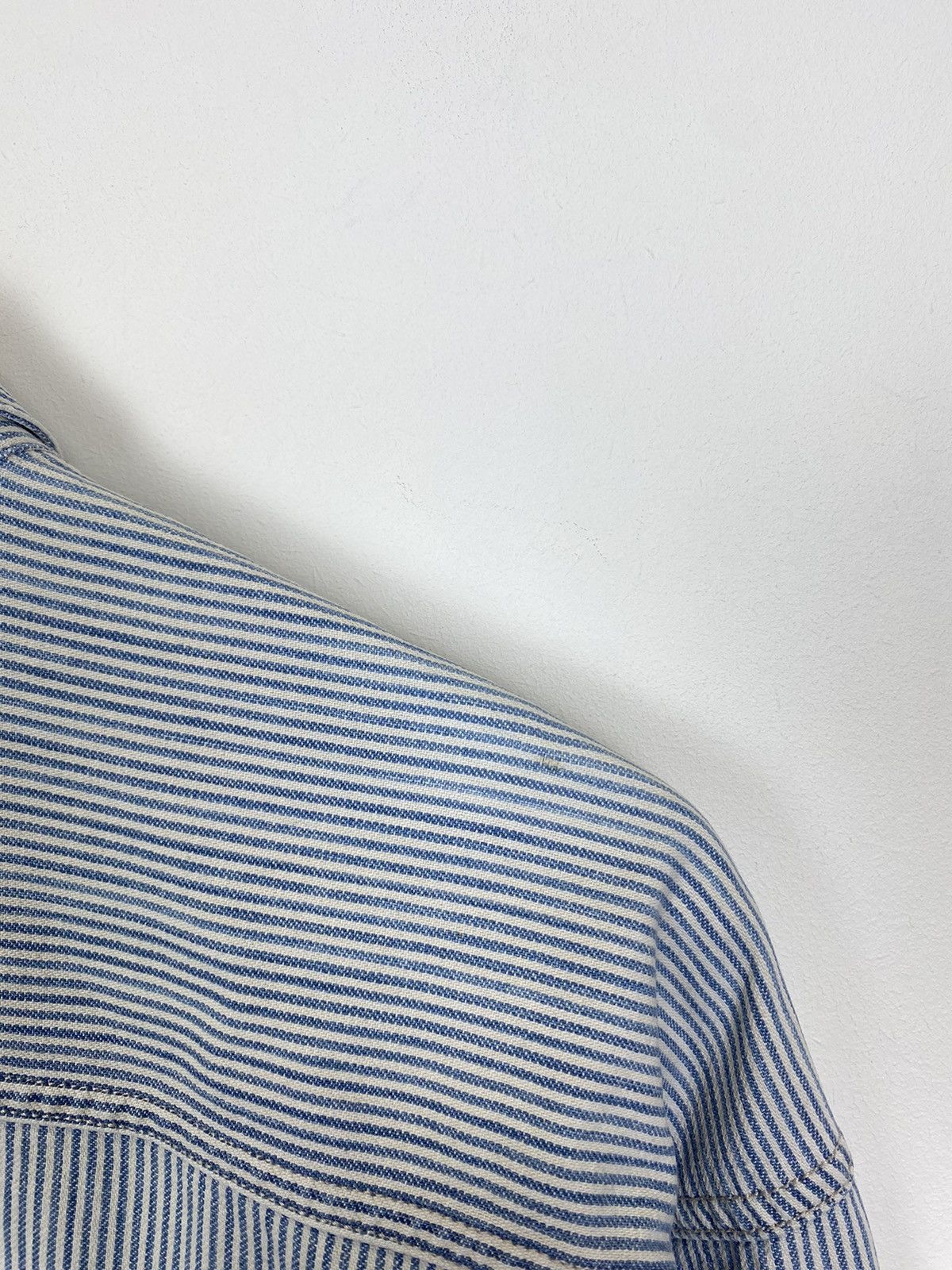 Levi's Vintage 90’s Levi’s Striped Shirt Heavyweight Men’s Y2K Blue Size US M / EU 48-50 / 2 - 9 Thumbnail