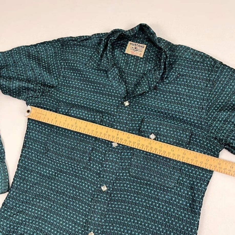 Vintage VINTAGE Mustang Shirt Womens Small Long Tail Green Pearl Snap Western Cowgirl 80s Size S / US 4 / IT 40 - 4 Thumbnail