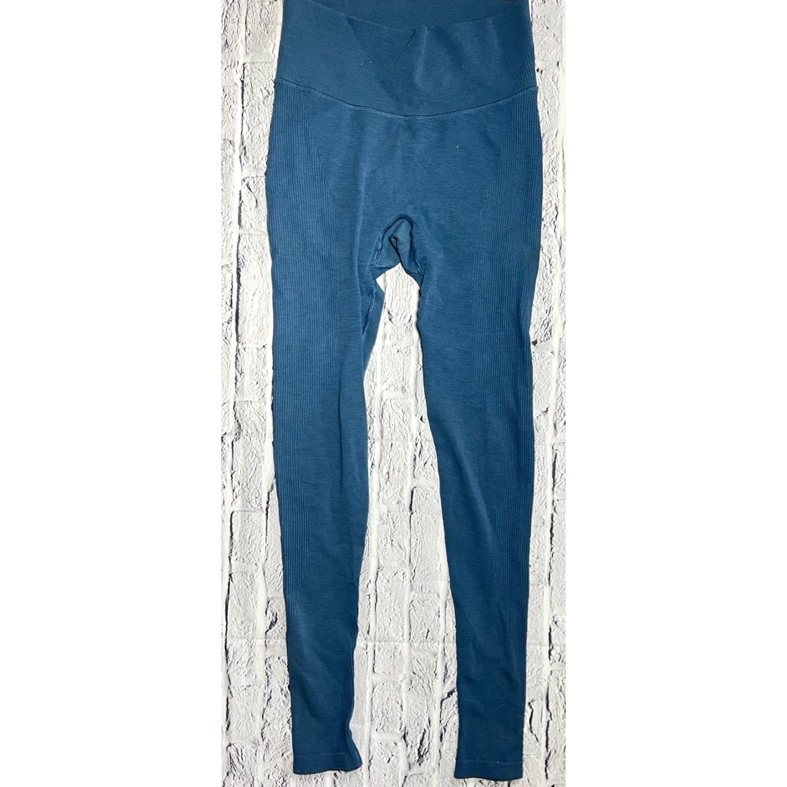 Lululemon Lululemon Rib Panel Tidewater Teal Leggings Size 2 Womens Activewear Ribbed Align Leggings Blue 2 Size 26" / US 2 / IT 38 - 2 Thumbnail