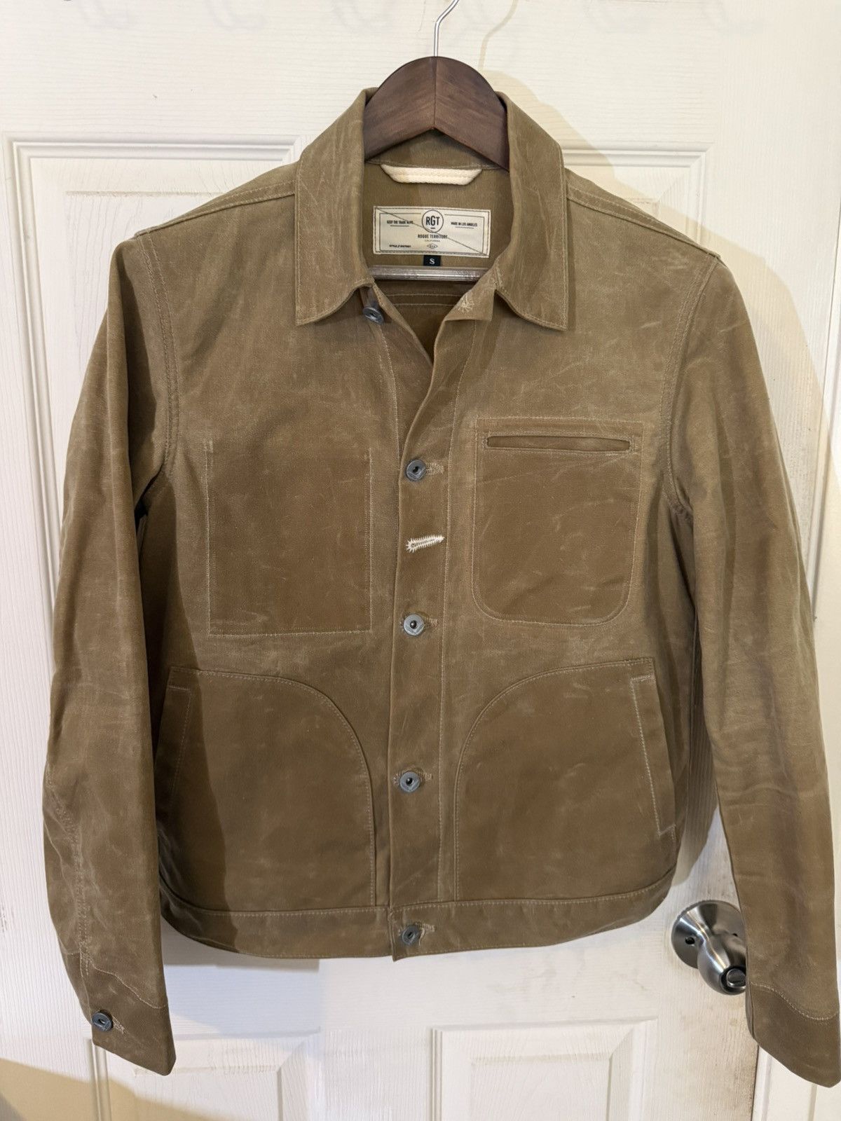 Rogue Territory Ridgeline Waxed Jacket Tan S USA
