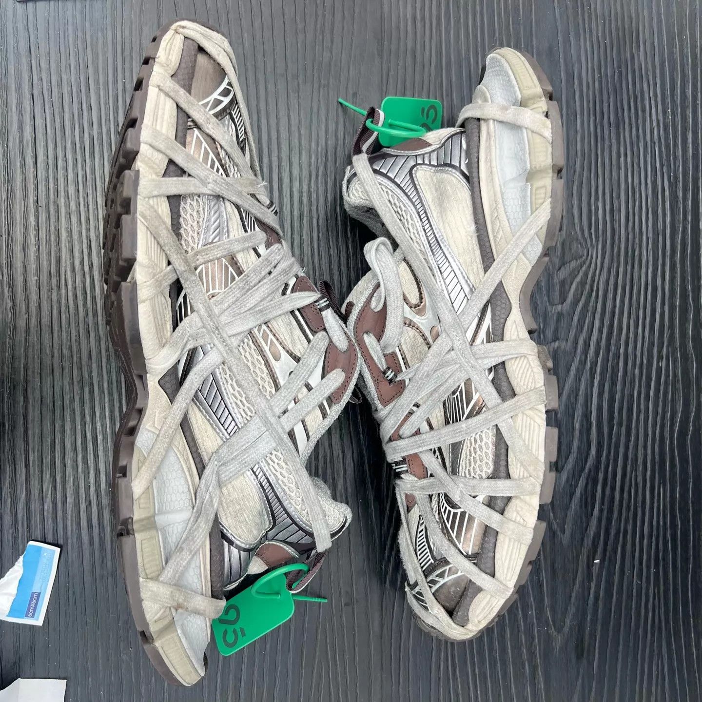 Balenciaga Balenciaga 3xl 'Crazy Laces' Gray 44 Mint Size US 11 / EU 44 - 3 Thumbnail