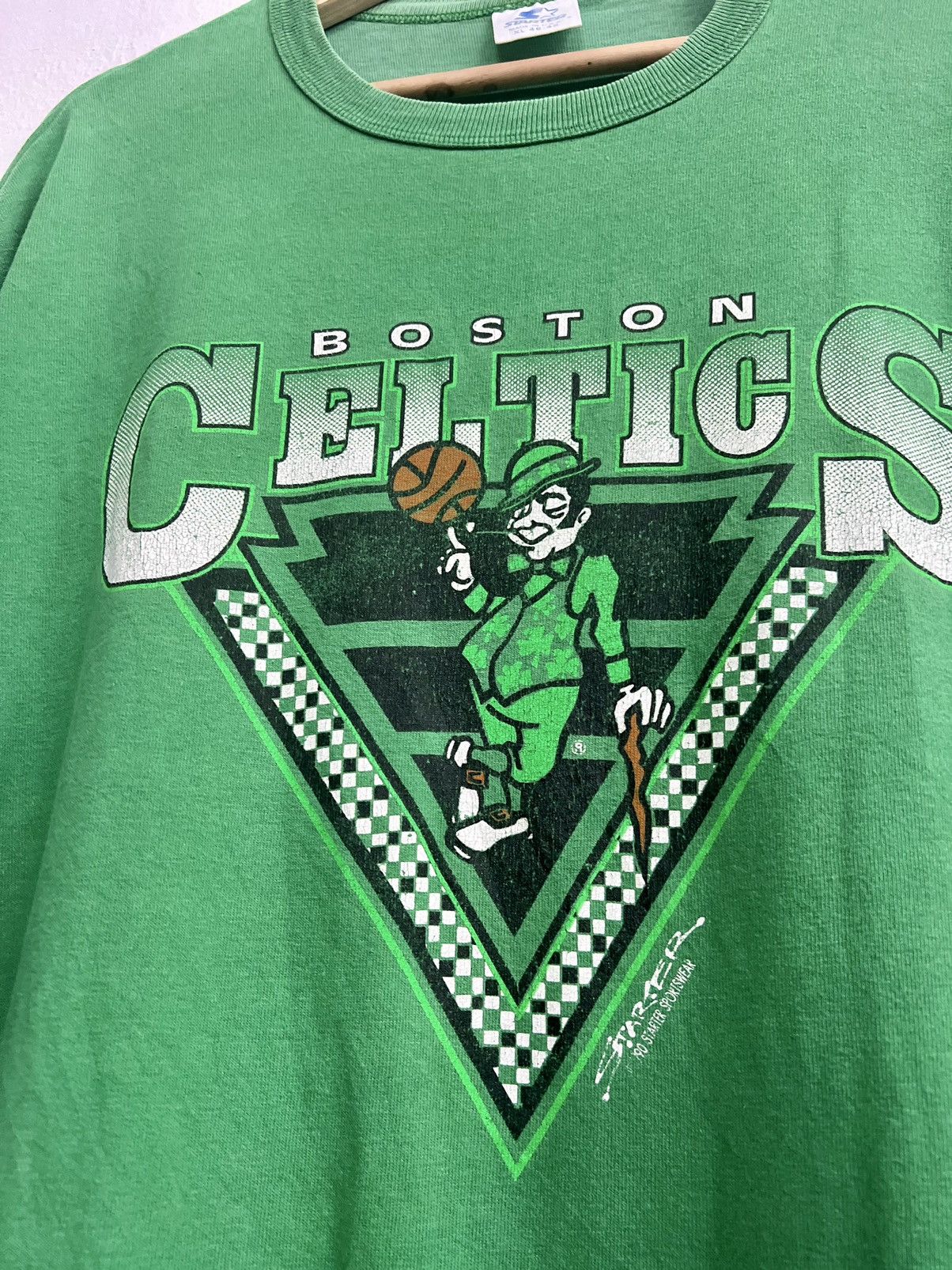 NBA × Starter × Vintage Vintage 90s Starter NBA Boston Celtics Tee Size US XL / EU 56 / 4 - 2 Thumbnail