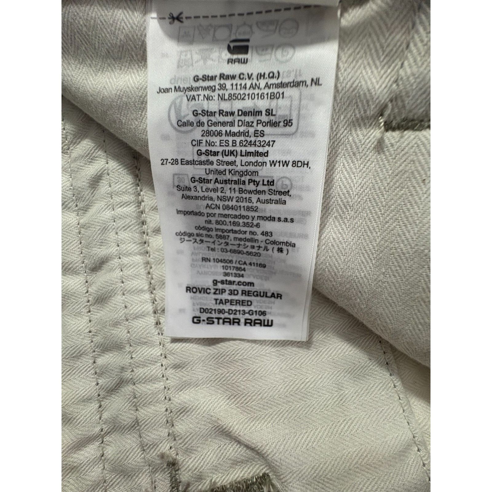 G-Star G-Star Raw Rovic Zip 3D Regular Tapered Cargo Pants W33 L32 Size US 33 - 4 Thumbnail
