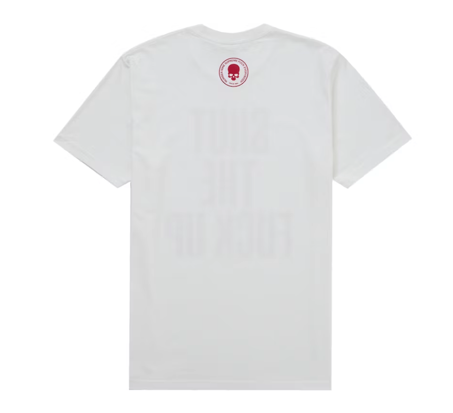 Supreme Supreme Number (N)ine Shut Up Tee White Size XL Size US XL / EU 56 / 4 - 2 Thumbnail
