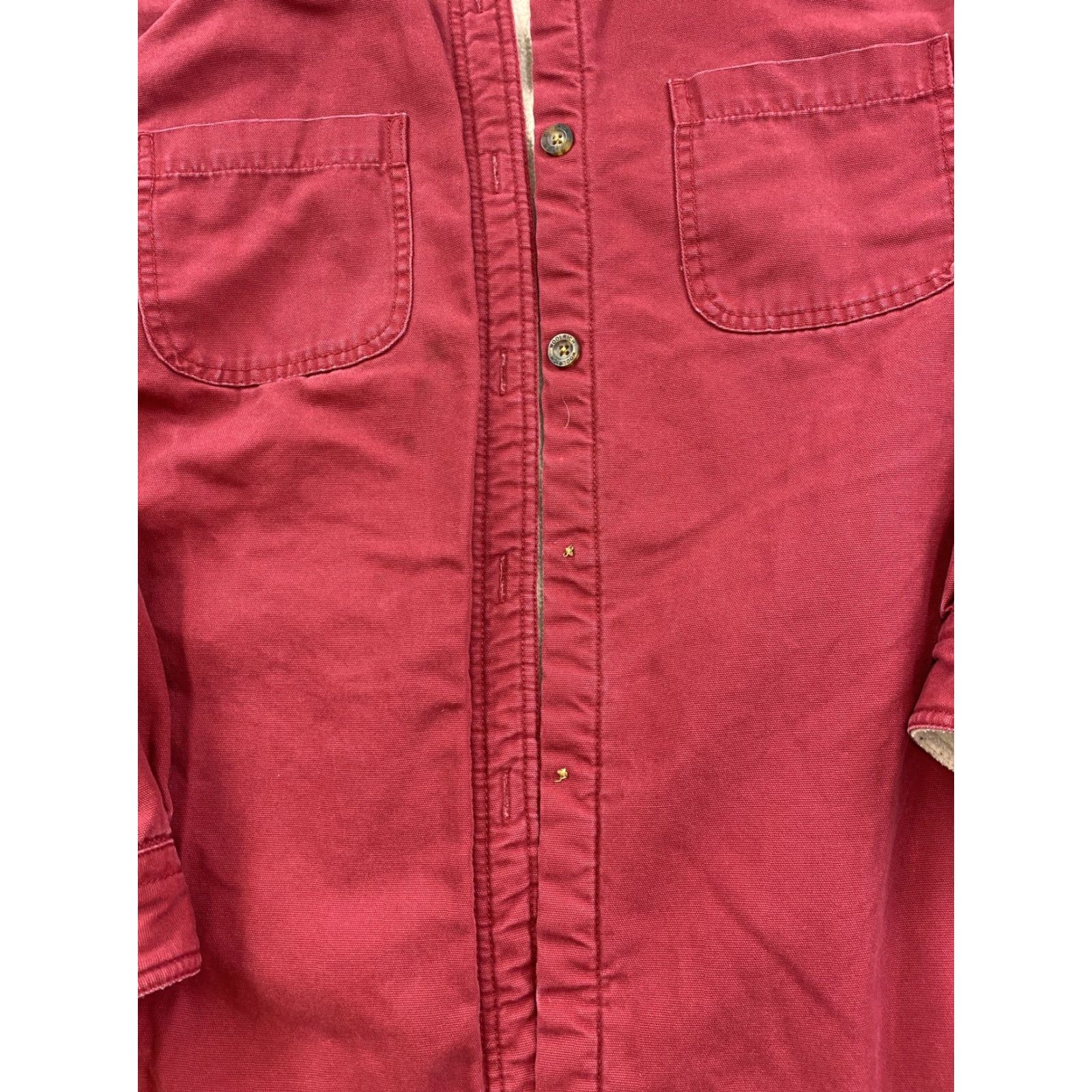 Vintage VINTAGE Woolrich Jacket Red L Womens Overcoat Button Up (Missing Buttons) Size L / US 10 / IT 46 - 4 Thumbnail