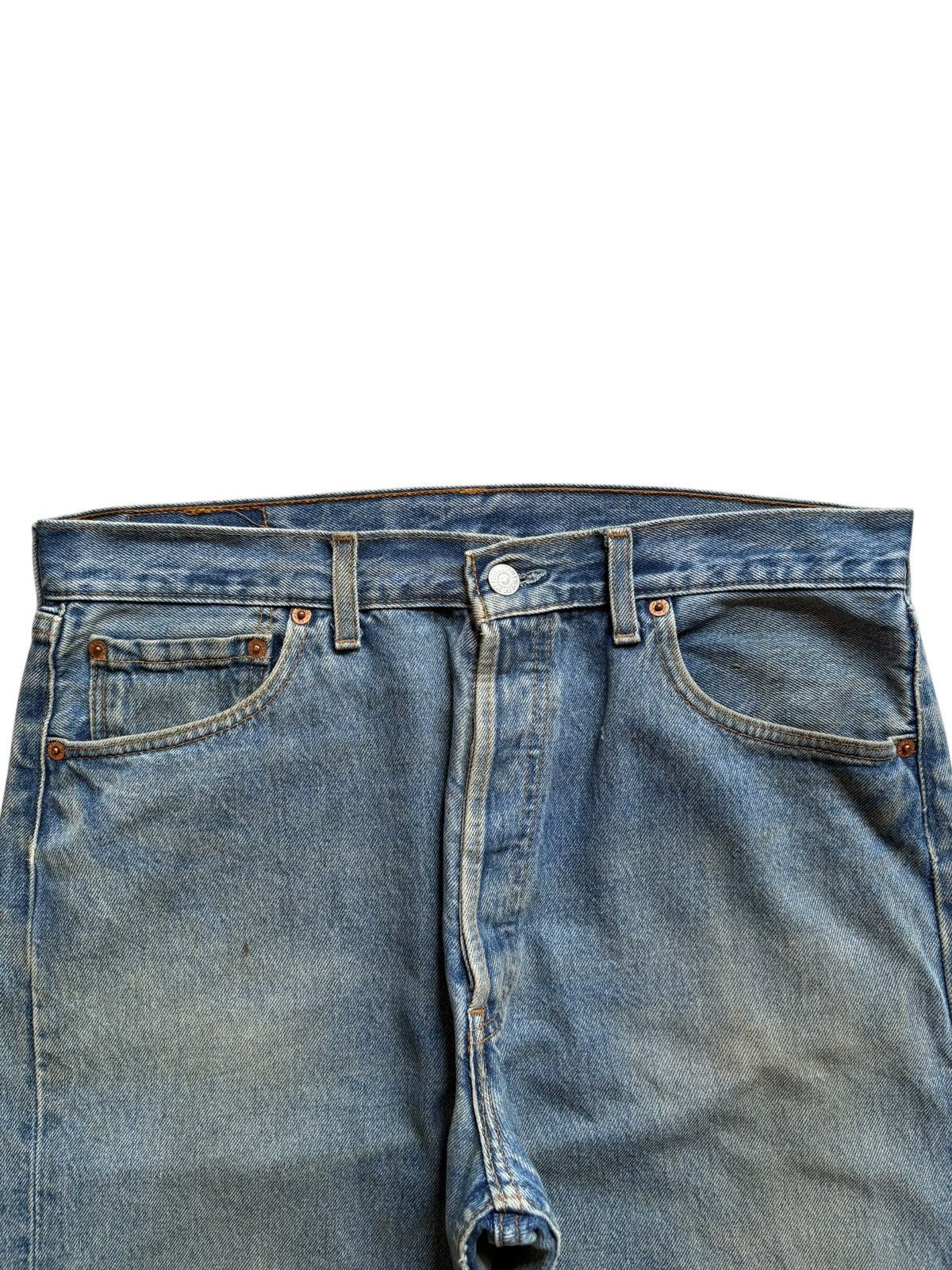 Levi's Vintage 90s Levis 501 UK Mud Wash Distressed Loose Jeans Size US 33 - 4 Thumbnail
