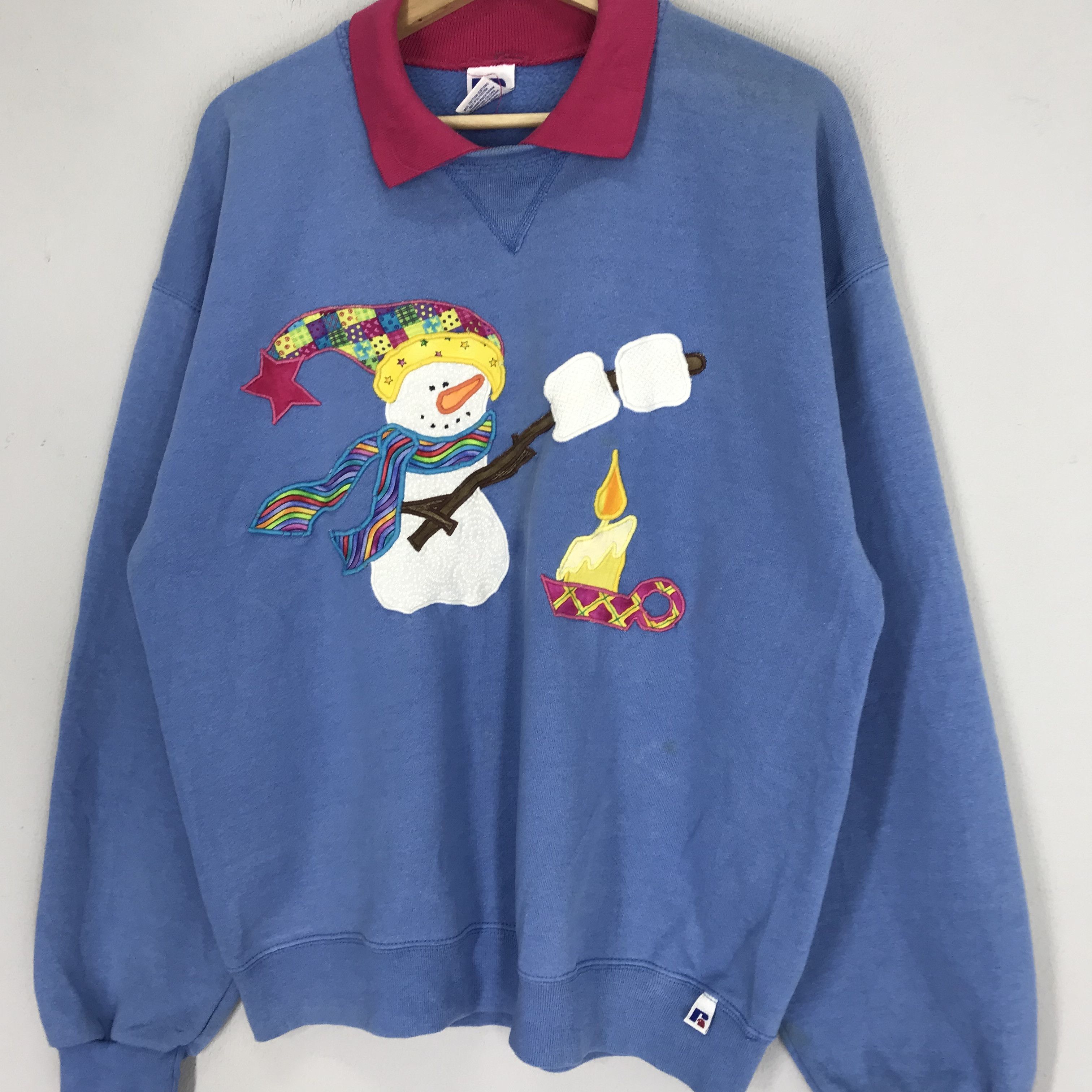 Russell Athletic Vintage 90s Graphics Snowman - 151 Size US L / EU 52-54 / 3 - 3 Thumbnail