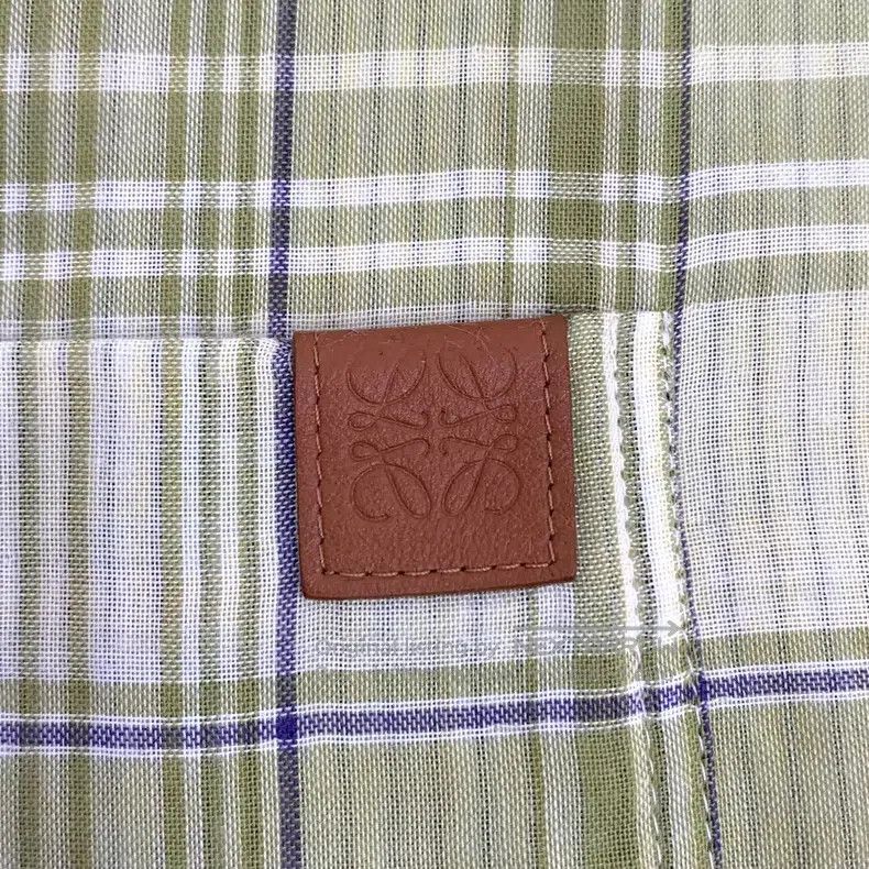 Loewe Loewe Light Green Plaid Pocket Logo Embossed Collar Short Size US XXS / EU 40 - 5 Thumbnail