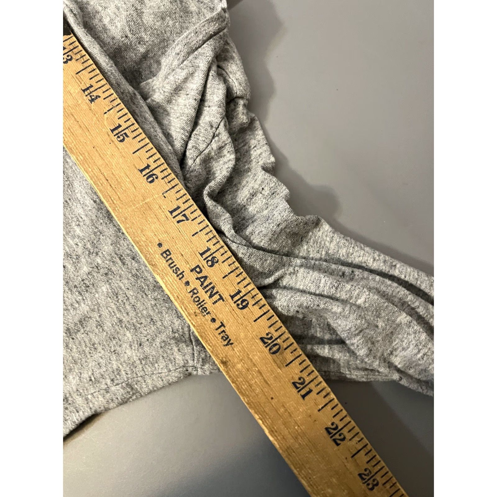 Ann Taylor LOFT Womens T-Shirt Gray Solid Crew Neck Long Sleeve Stretch Top Tee Medium Size L / US 10 / IT 46 - 5 Thumbnail