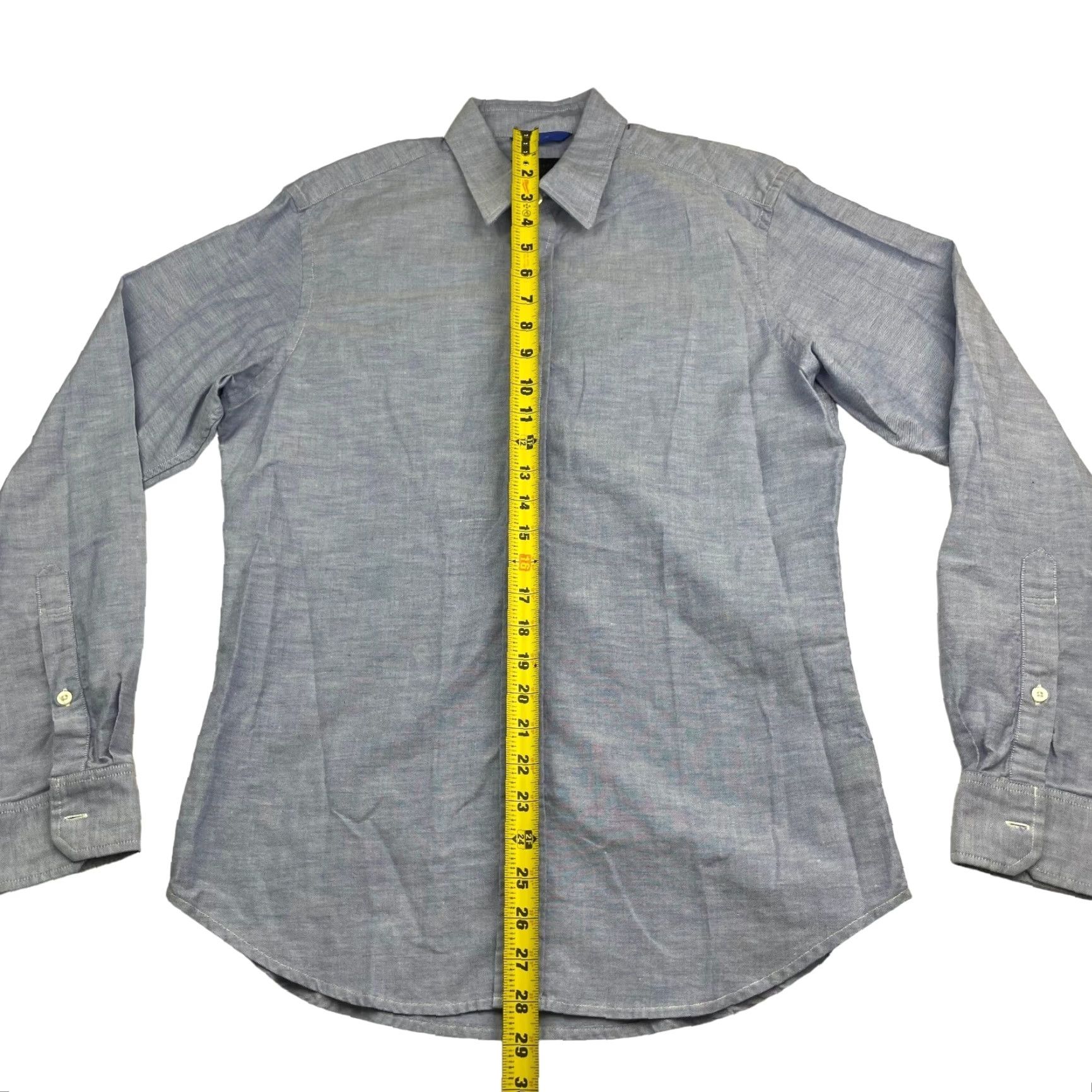 Vintage Teddy Stratford Shirt Oxford Button-Up 100% Cotton Large Long Sleeve Blue Button/Zip Closure Mens Regular Collar Spread Vintage No Size US L / EU 52-54 / 3 - 6 Thumbnail